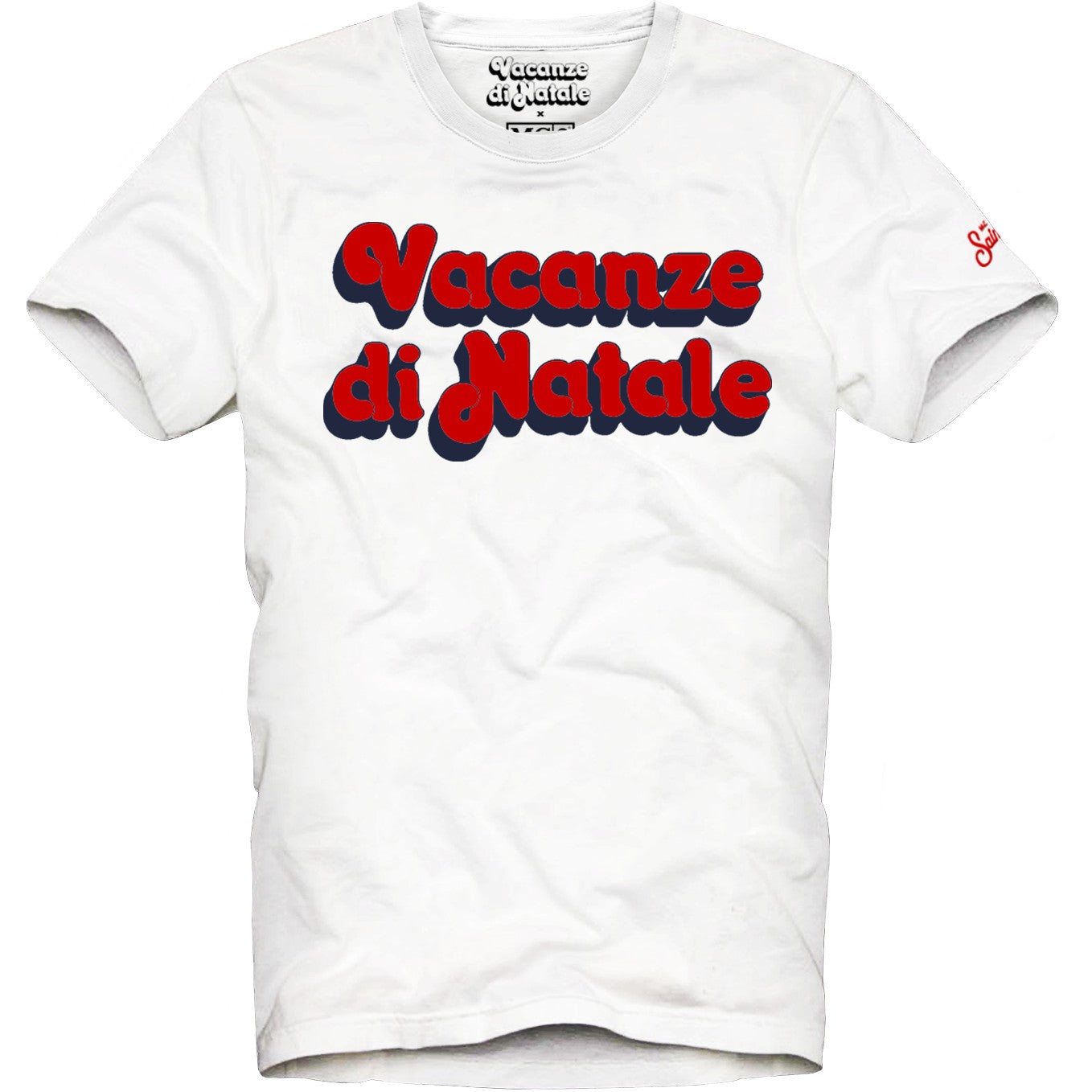 MC2 SAINT BARTH T-SHIRT Uomo ARNOTT WARM-Vacanze Logo Bianco