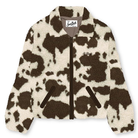 MC2 SAINT BARTH Giacca Donna BERCY TEDDY-Cow Skin Bianco