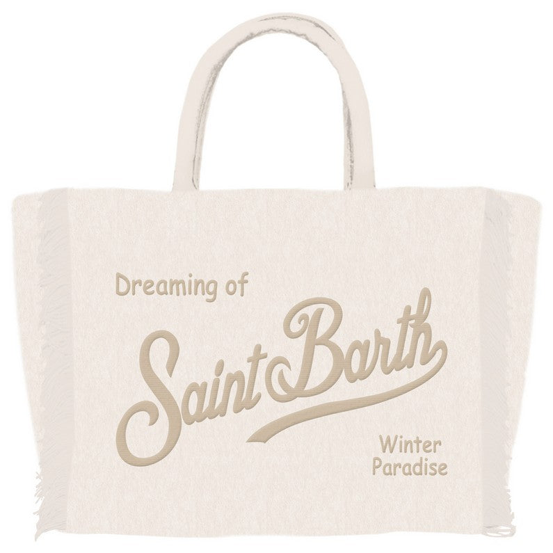 MC2 SAINT BARTH Borsa Colette Felt-Bianco Sporco