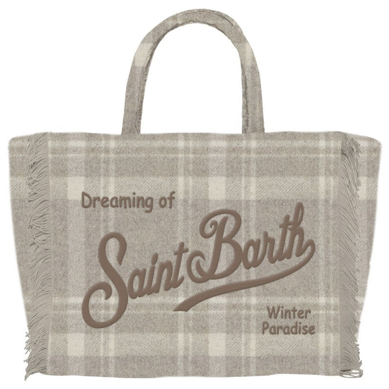 MC2 SAINT BARTH Borsa Colette Felt-Check Beige