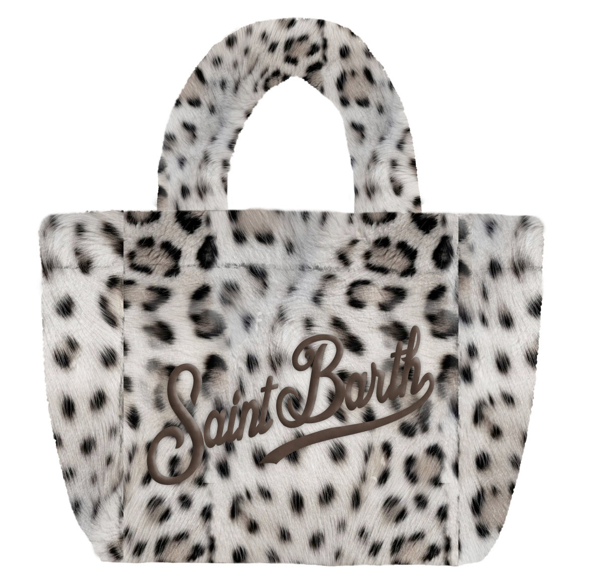 MC2 SAINT BARTH Borsa COLETTE SOFT FUR-Leopard Bianco