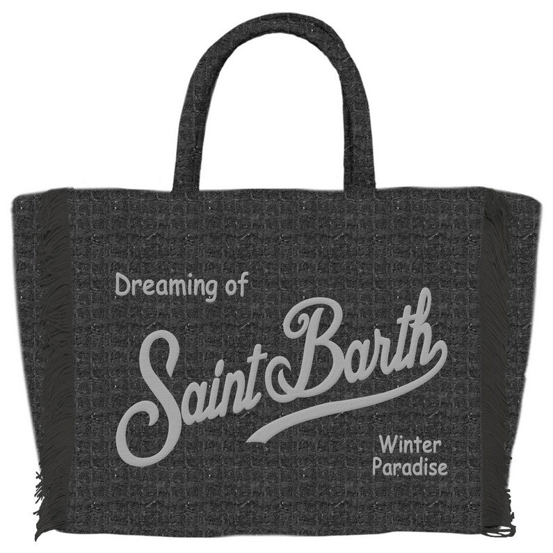 MC2 SAINT BARTH Borsa COLETTE TWEED-Nero