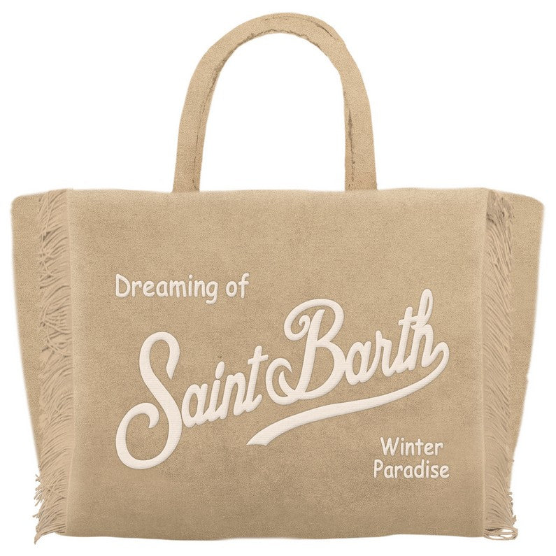 MC2 SAINT BARTH Borsa COLETTE VELVET-Beige