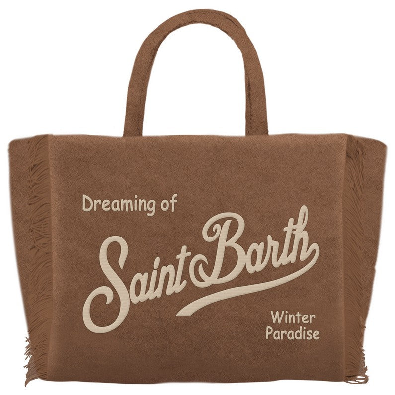 MC2 SAINT BARTH Borsa COLETTE VELVET-Marrone