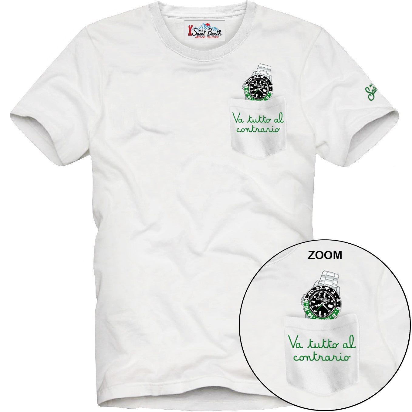 MC2 SAINT BARTH T-SHIRT Uomo CONNOR-Watch Contrario Bianco