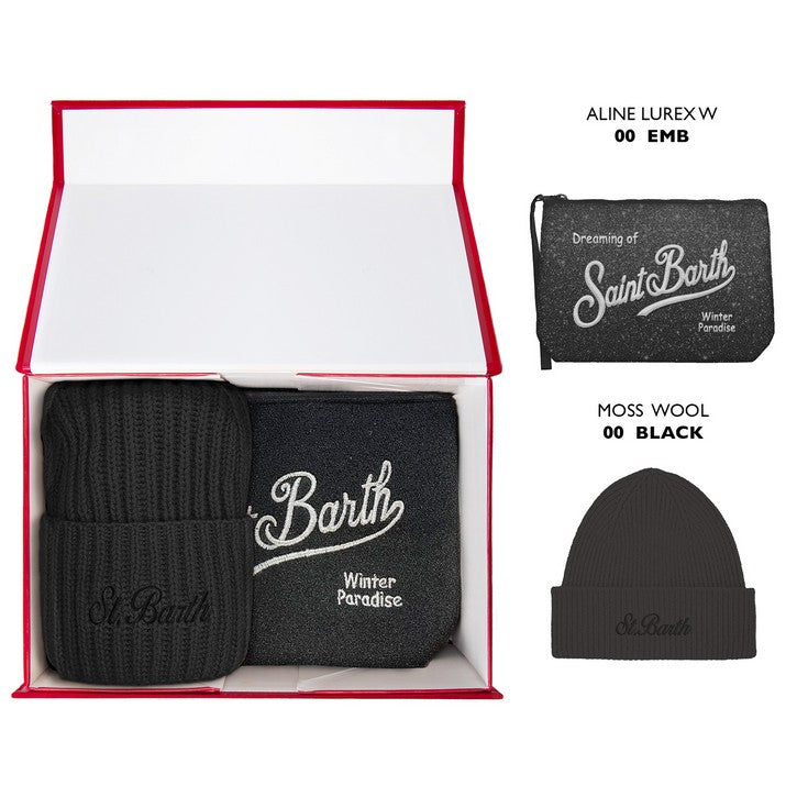 MC2 SAINT BARTH Set Regalo Christmas Box Donna Party-Lurex Nero