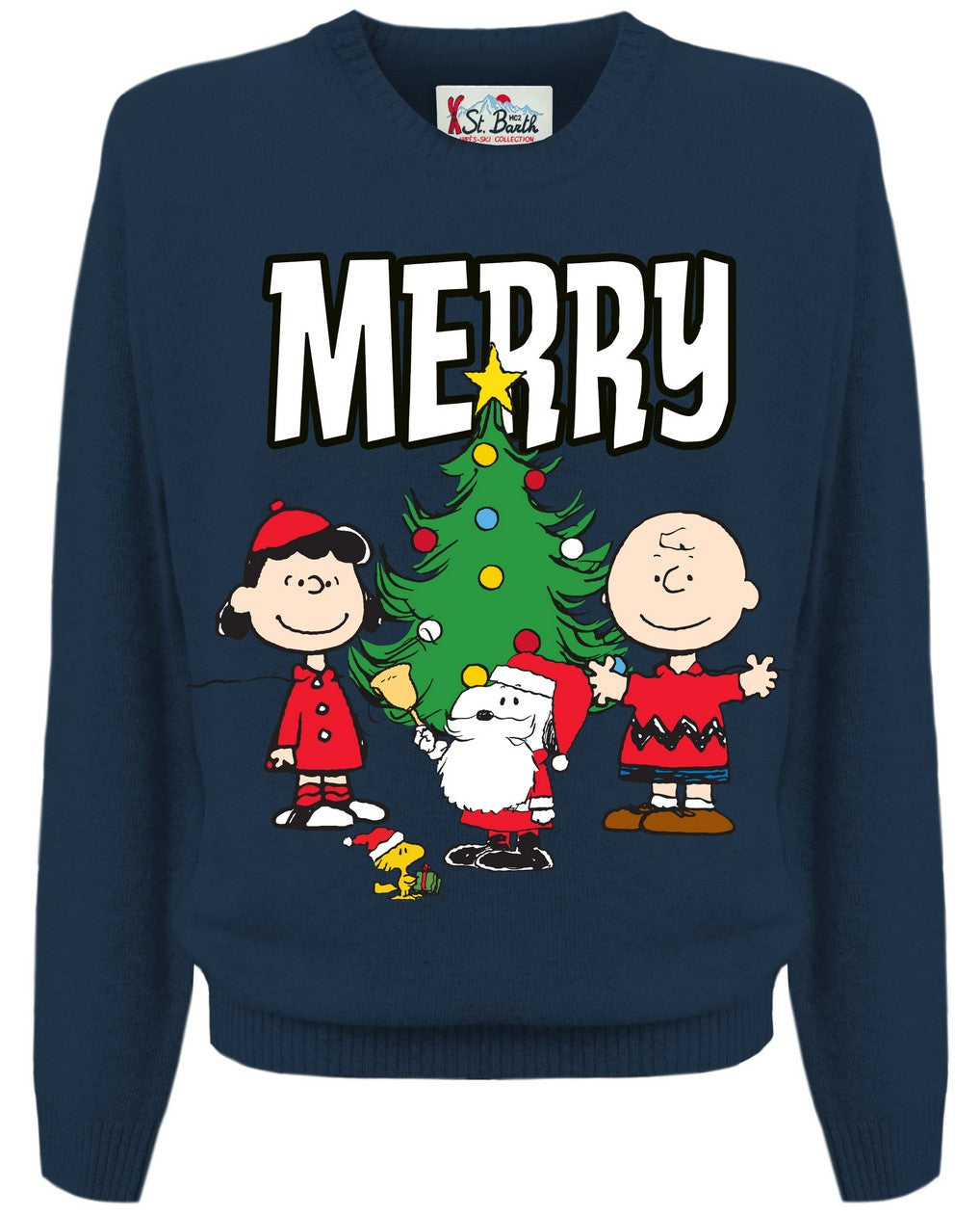MC2 SAINT BARTH Maglione Bambino Douglas-Peanuts Christmas Navy