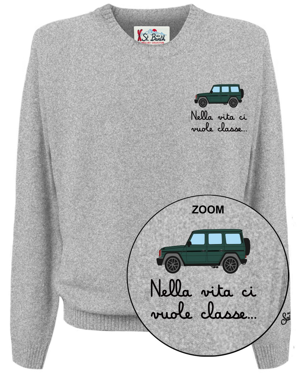 MC2 SAINT BARTH Maglione Uomo Heron Light-Vita Classe Grigio
