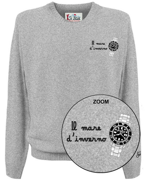 MC2 SAINT BARTH Maglione Uomo Heron Light-Mare Inverno Grigio