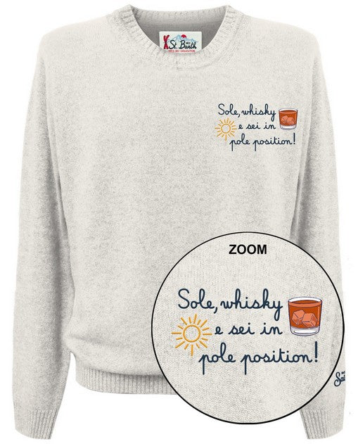 MC2 SAINT BARTH Maglione Uomo Heron Light-Pole Position Bianco