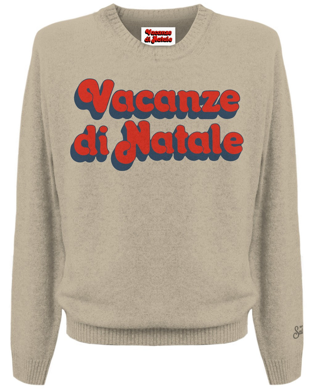 MC2 SAINT BARTH Maglione Uomo Heron-Vacanze Logo Beige