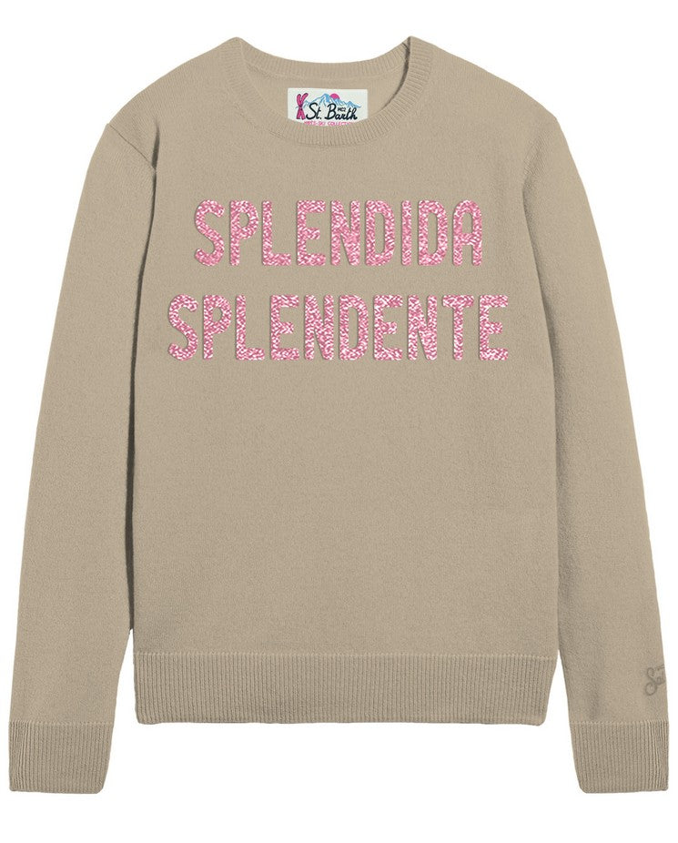 MC2 SAINT BARTH Maglione Donna NEW QUEEN-Splendida Splendente Beige