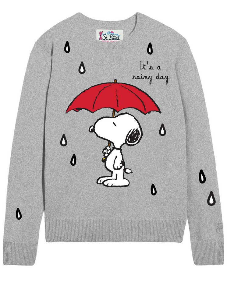 MC2 SAINT BARTH Maglione Donna NEW QUEEN-Snoopy Rain Grigio