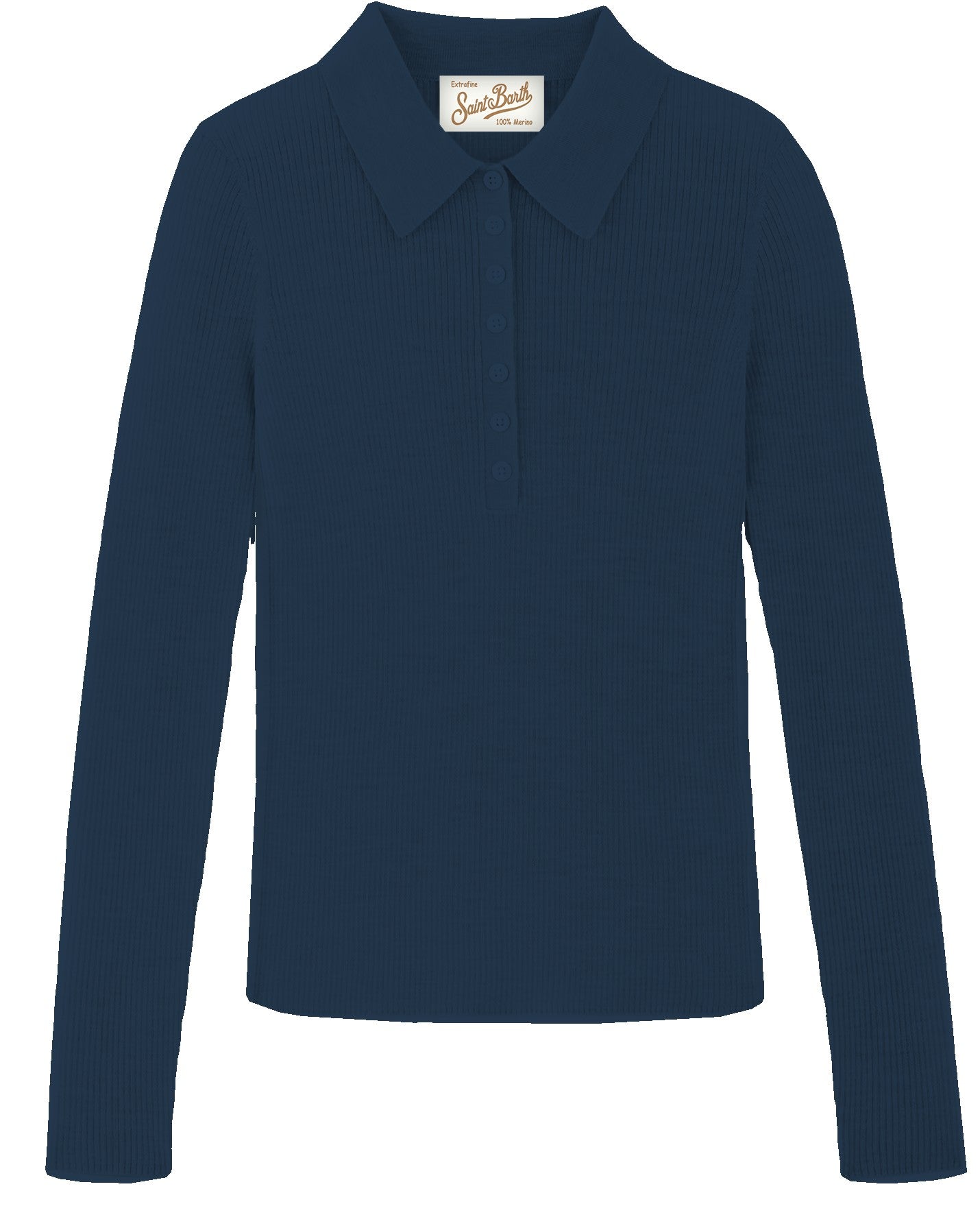 MC2 SAINT BARTH Polo Donna Odell Merino-Night Blue