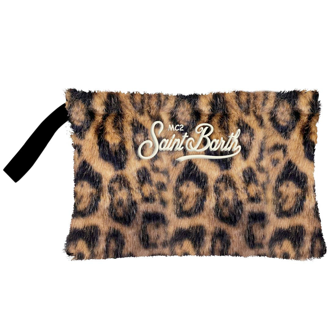 MC2 SAINT BARTH Pochette PAREASY FUR-Leopard
