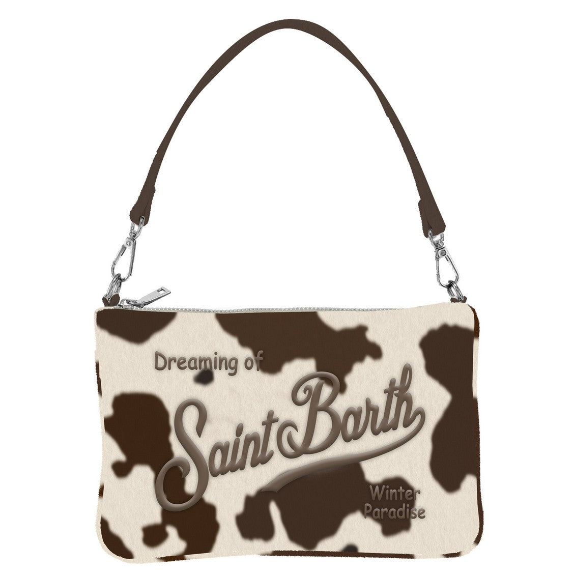 MC2 SAINT BARTH Pochette Parisienne Felt-Cow Off White