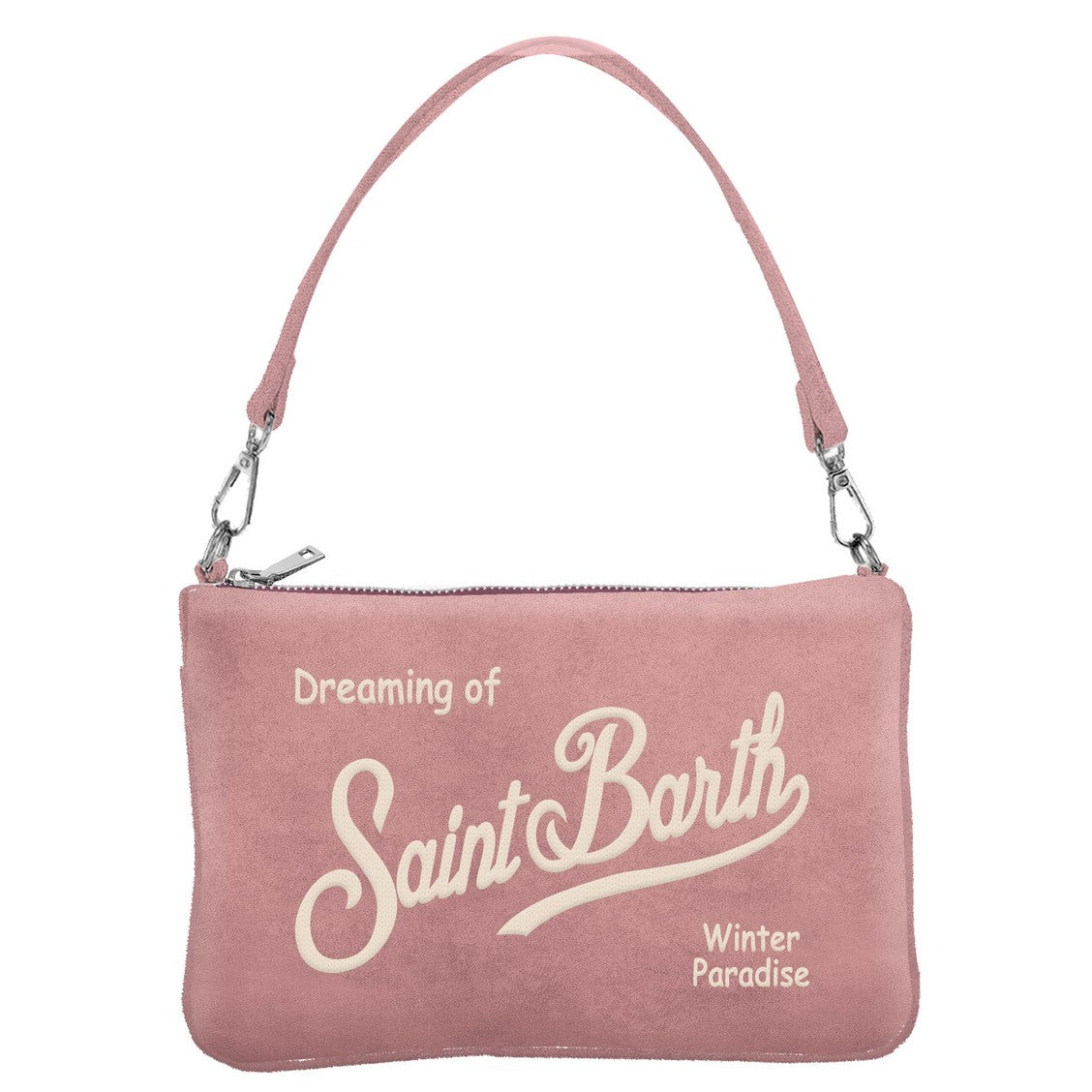 MC2 SAINT BARTH Pochette Parisienne Mini Velvet-Rosa