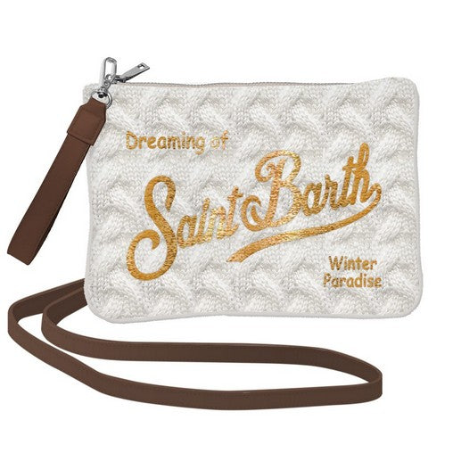 MC2 SAINT BARTH Pochette Parisienne Wool Braid-Off White Oro
