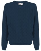 MC2 SAINT BARTH Maglione Uomo Regent Braid Wool-Night Blue