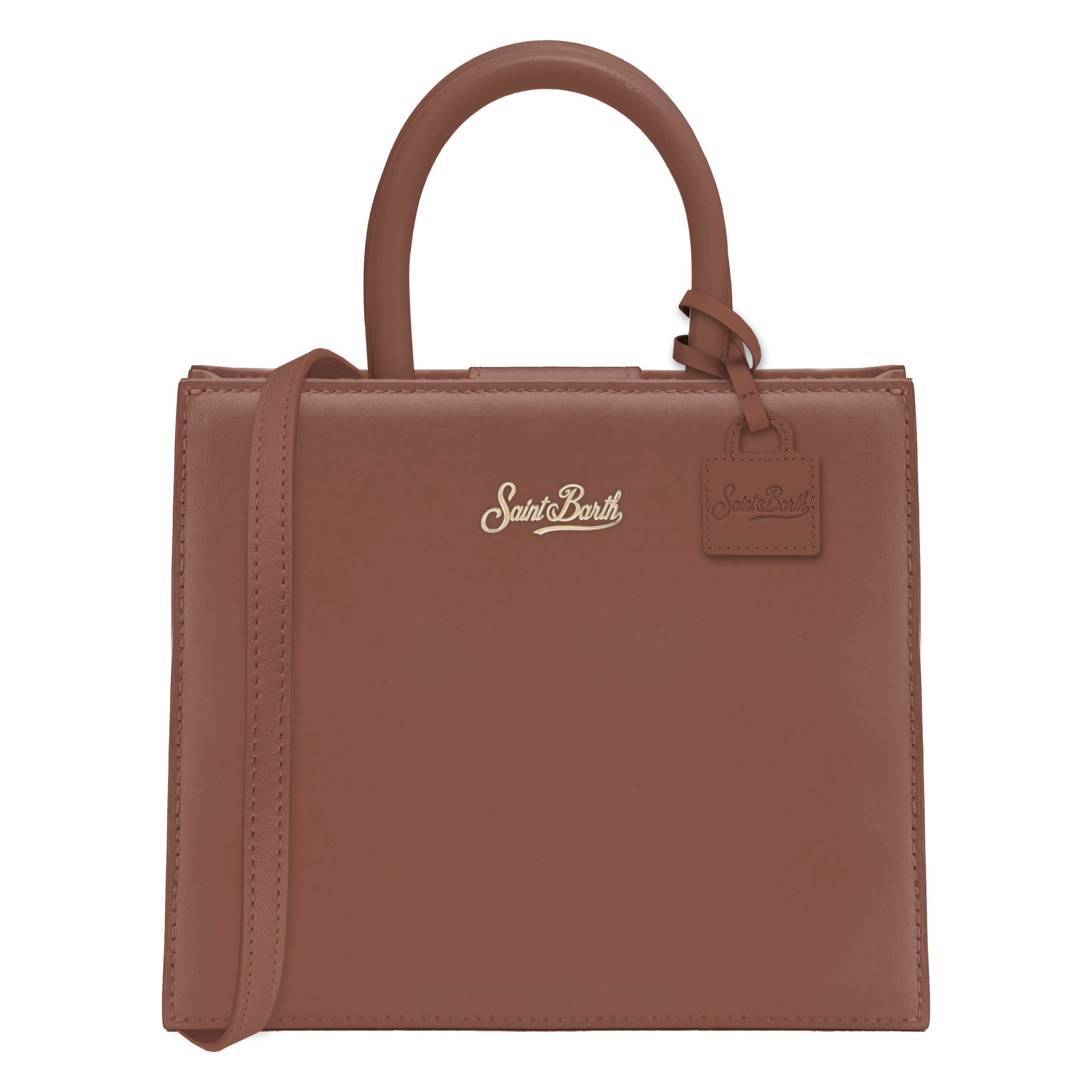 MC2 SAINT BARTH Borsa Shop Bag Midi-Leather Marrone