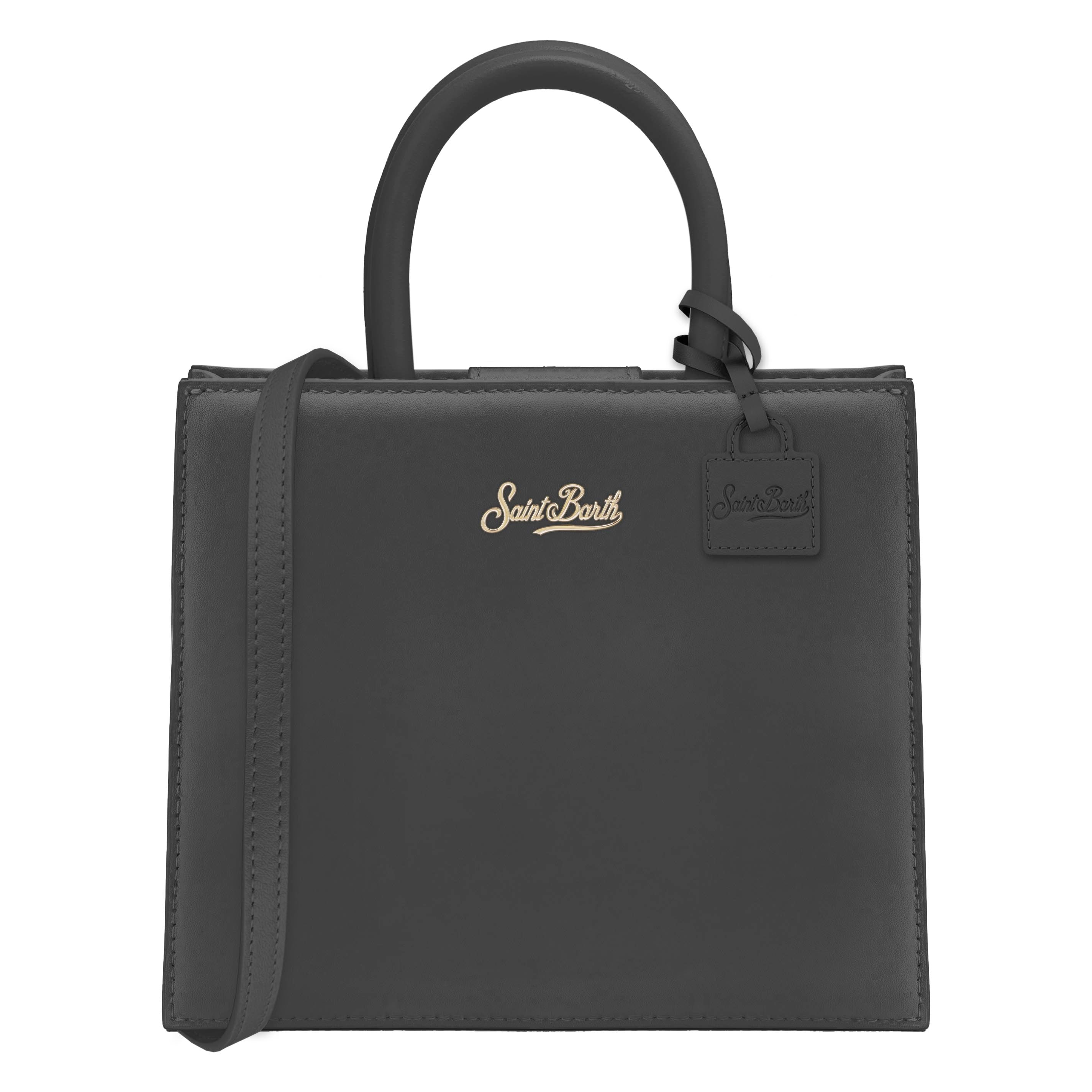 MC2 SAINT BARTH Borsa Shop Bag Midi-Leather Nero
