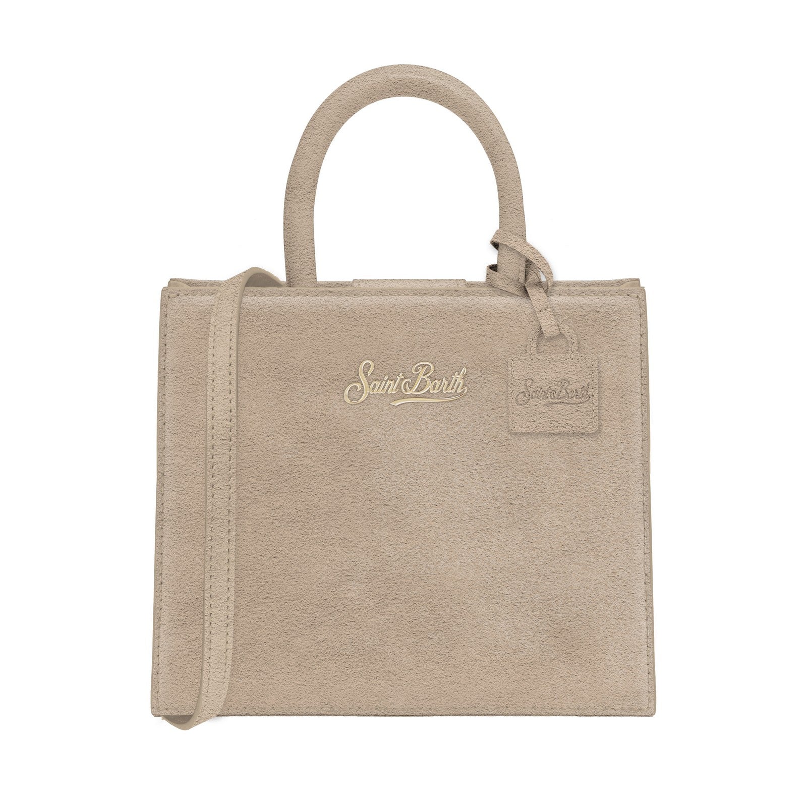 MC2 SAINT BARTH Borsa Shop Bag Mini-Suede Beige