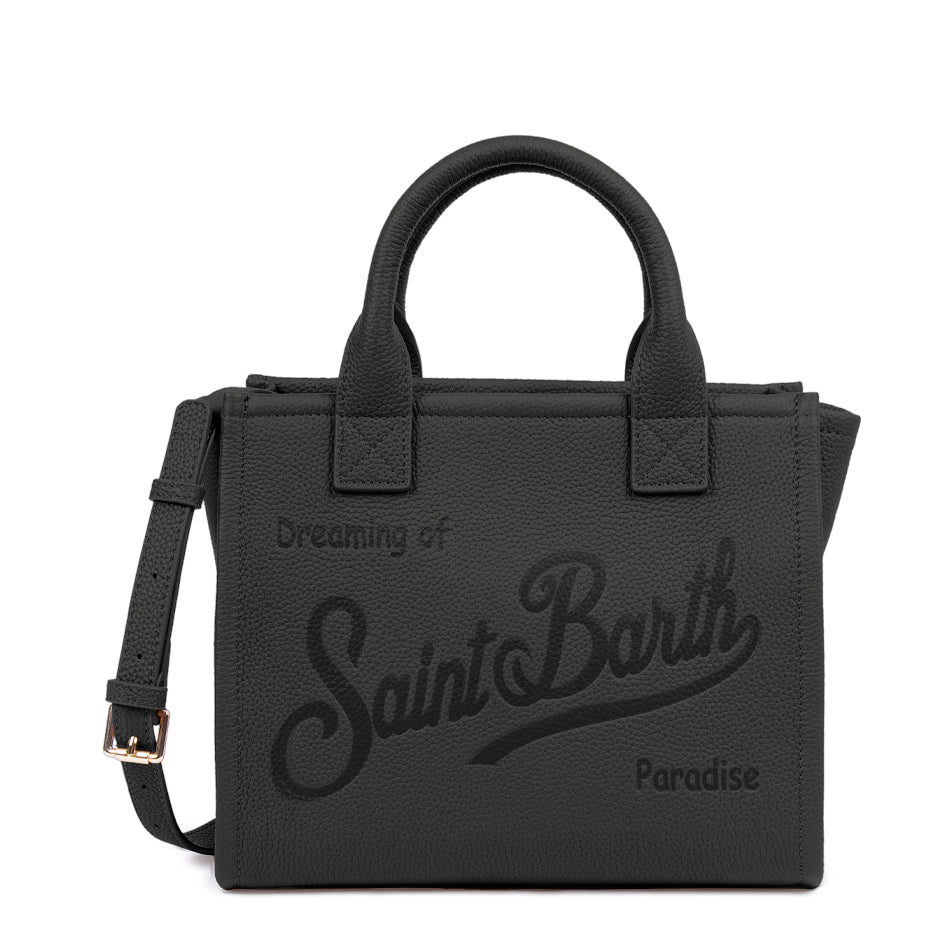 MC2 SAINT BARTH Borsa Vanity Bag Midi-Grain Leather Nero
