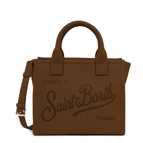 MC2 SAINT BARTH Borsa Vanity Bag Midi-Grain Leather Marrone