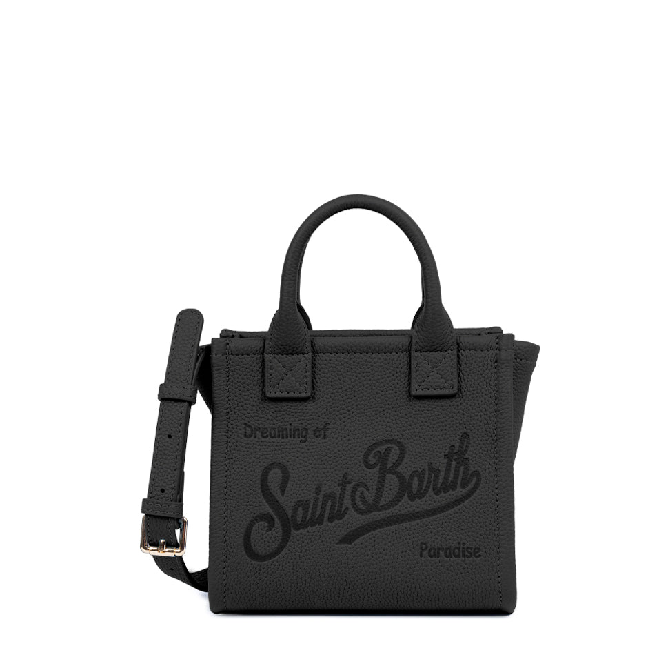 MC2 SAINT BARTH Borsa Vanity Bag Mini-Grain Leather Nero