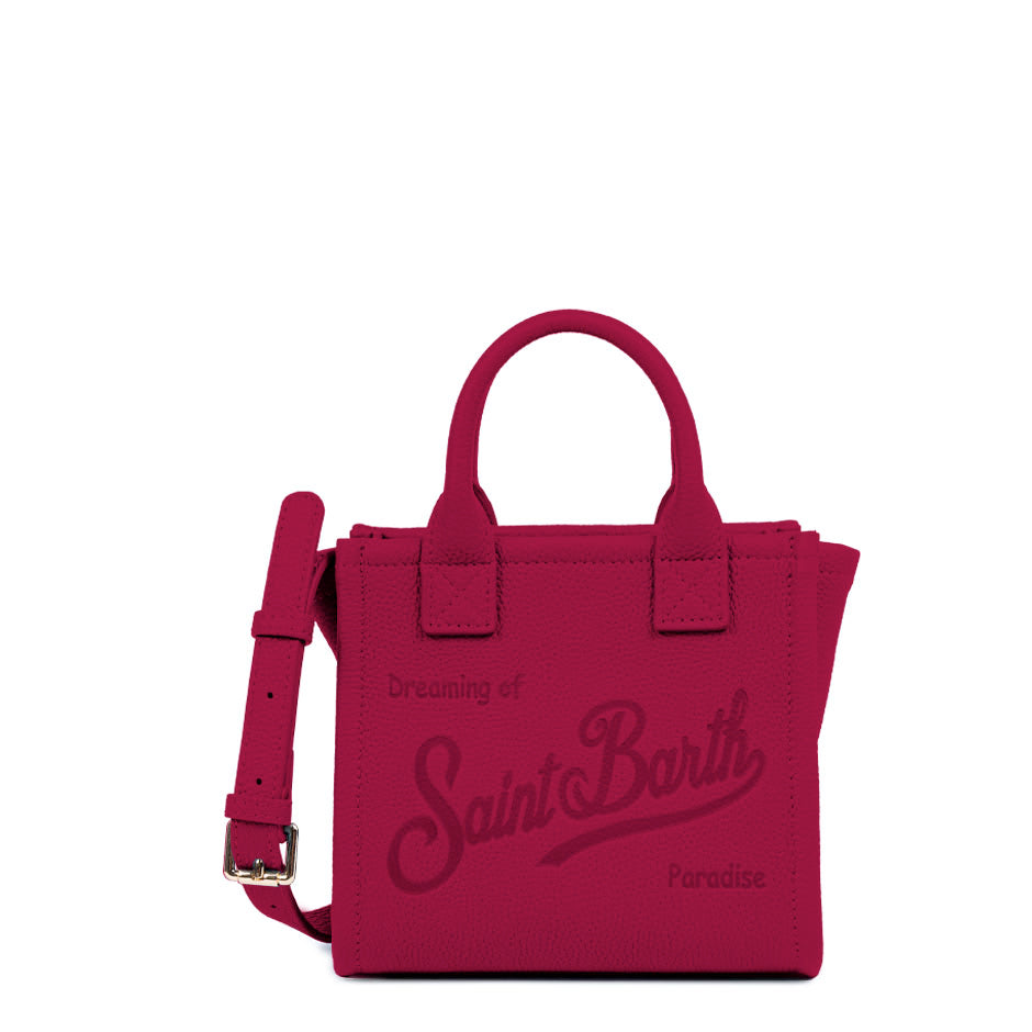 MC2 SAINT BARTH Borsa Vanity Bag Mini-Grain Leather Bordeaux