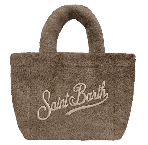 MC2 SAINT BARTH Borsa VANITY MINI SOFT FUR-Marrone