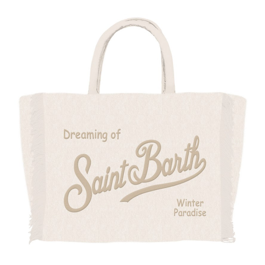 MC2 SAINT BARTH Borsa Vanity Mini Felt-Off White