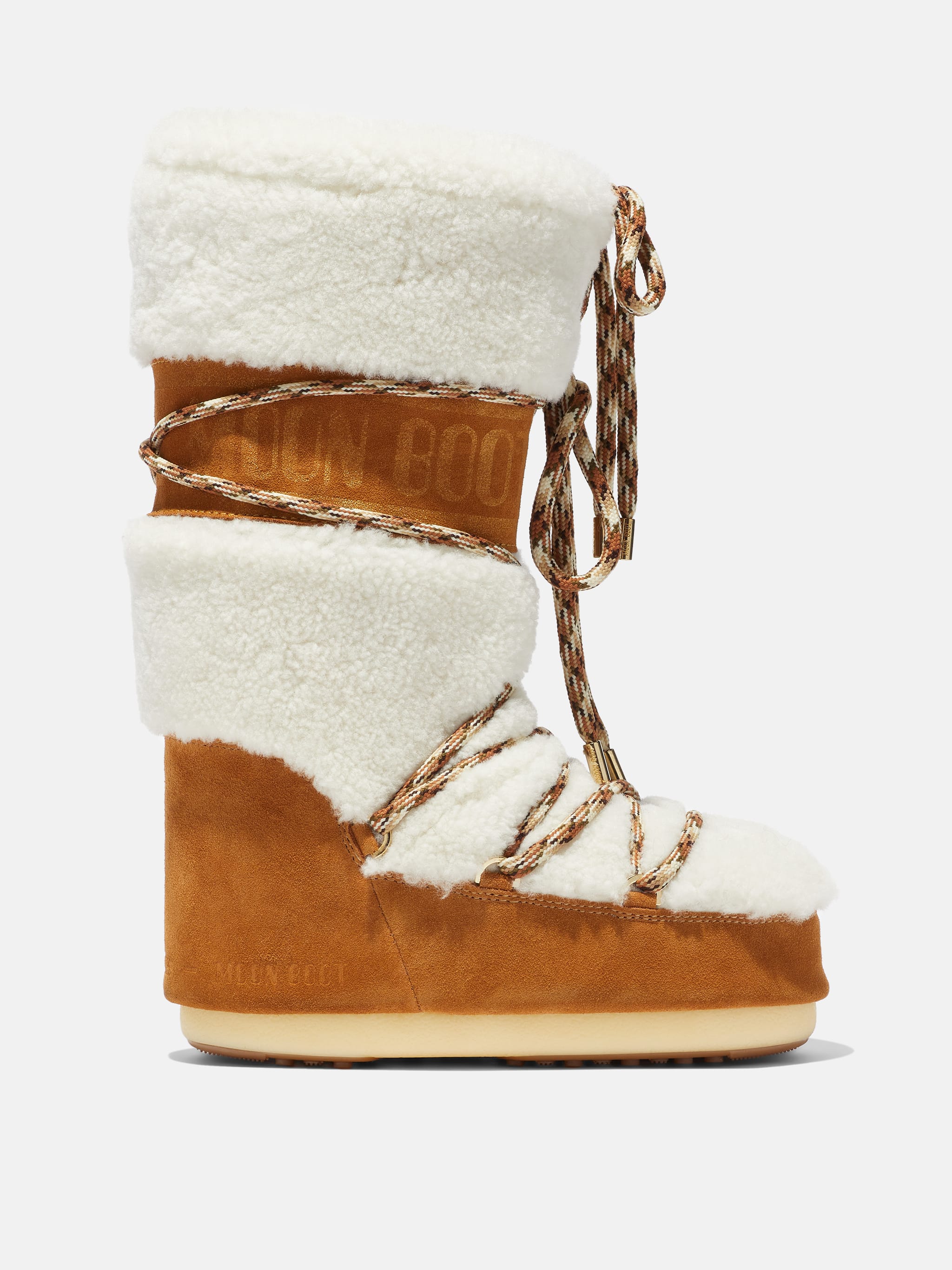 MOON BOOT Stivale Donna LAB69 ICON SHEARLING-Whisky Off White