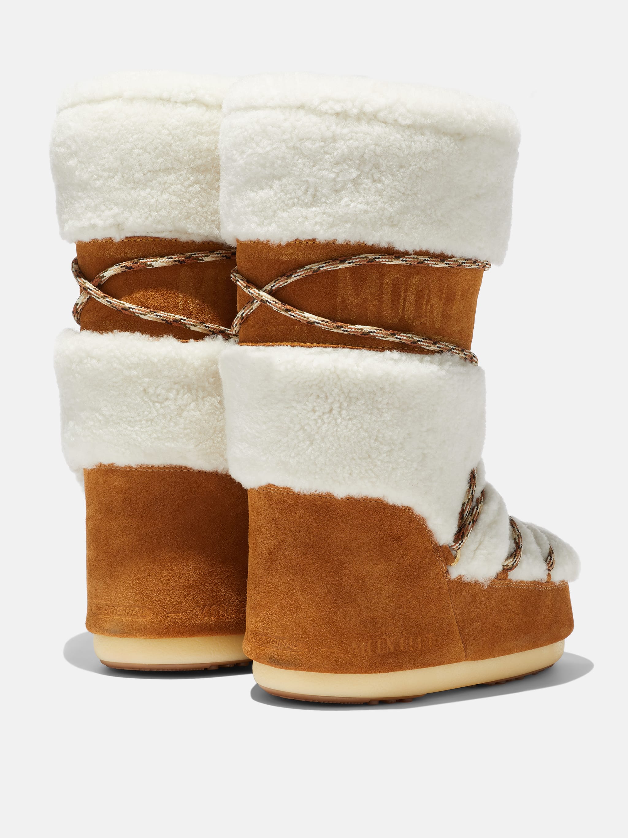 MOON BOOT Stivale Donna LAB69 ICON SHEARLING-Whisky Off White