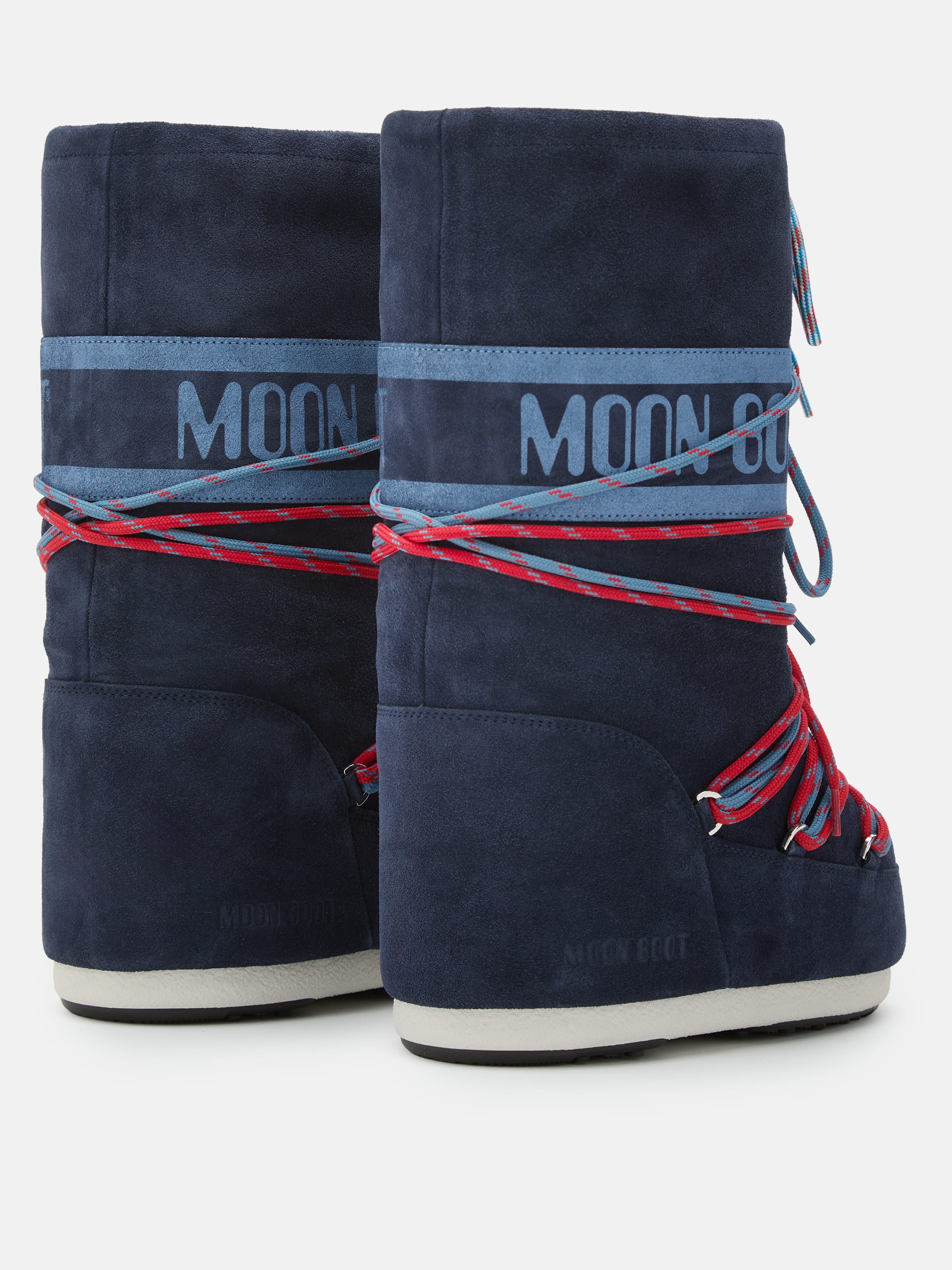 MOON BOOT Stivale Donna ICON SUEDE LACES-Blue Navy