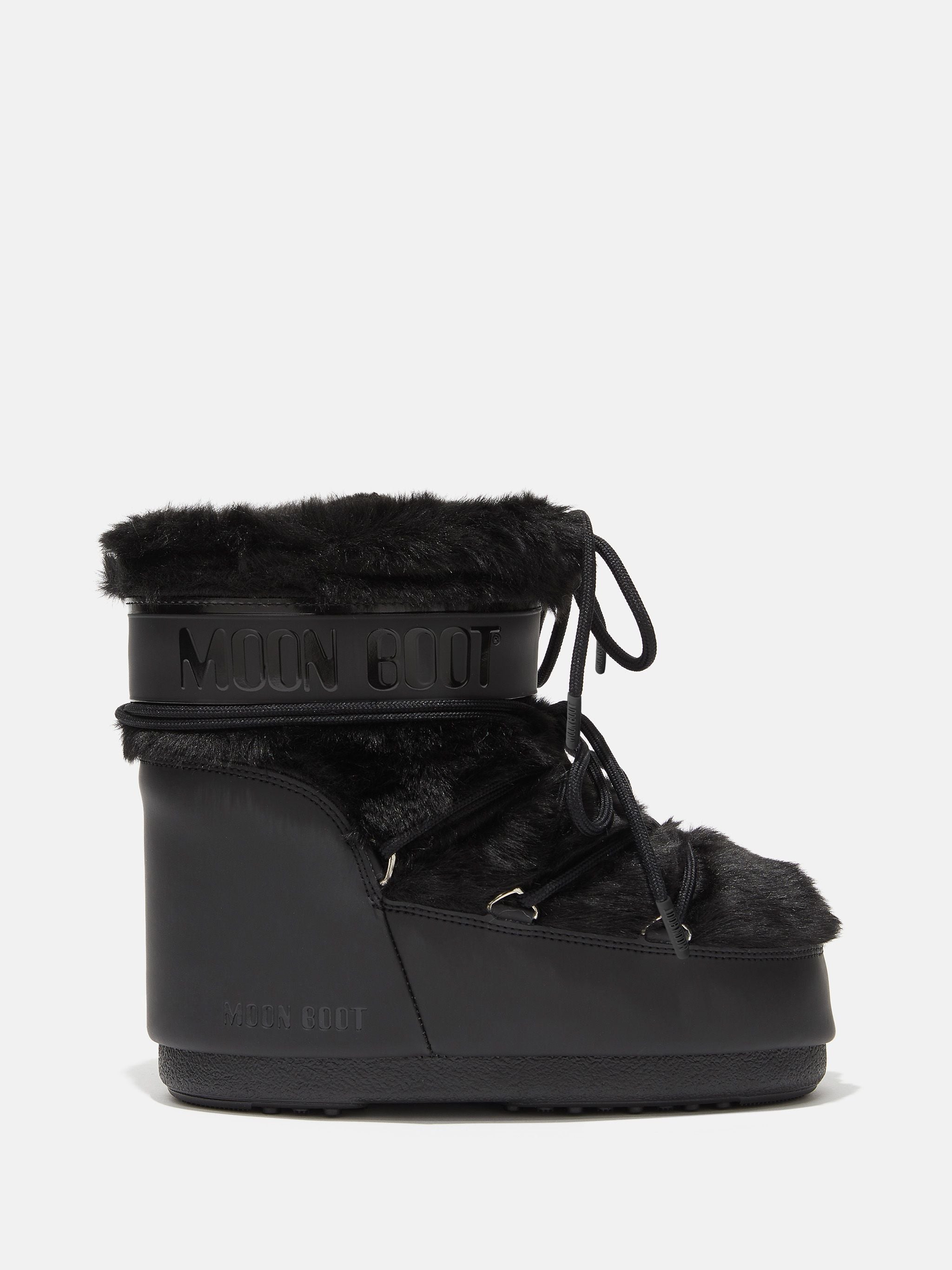 MOON BOOT Stivale Donna ICON LOW FAUX FUR-Black