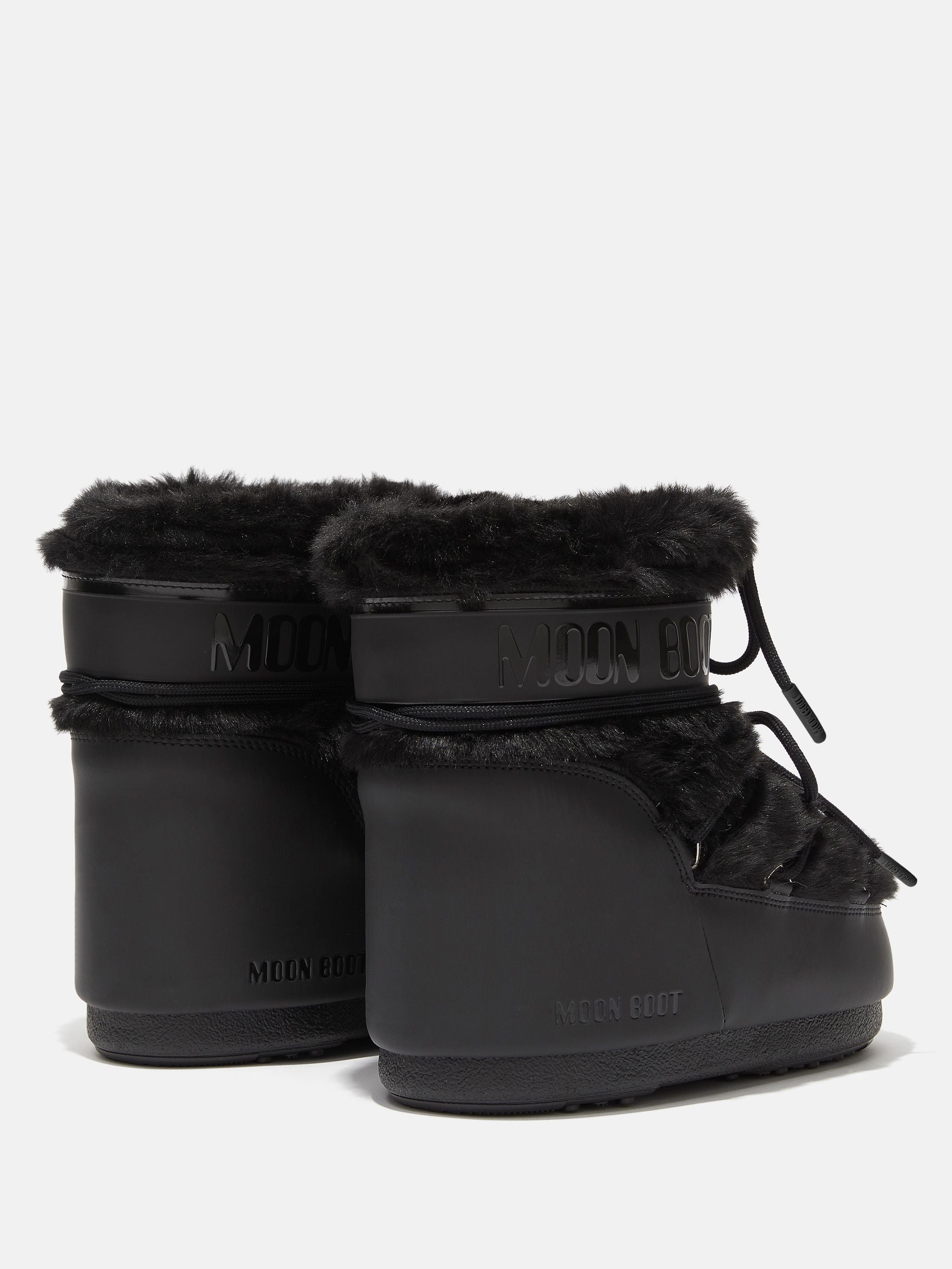 MOON BOOT Stivale Donna ICON LOW FAUX FUR-Black
