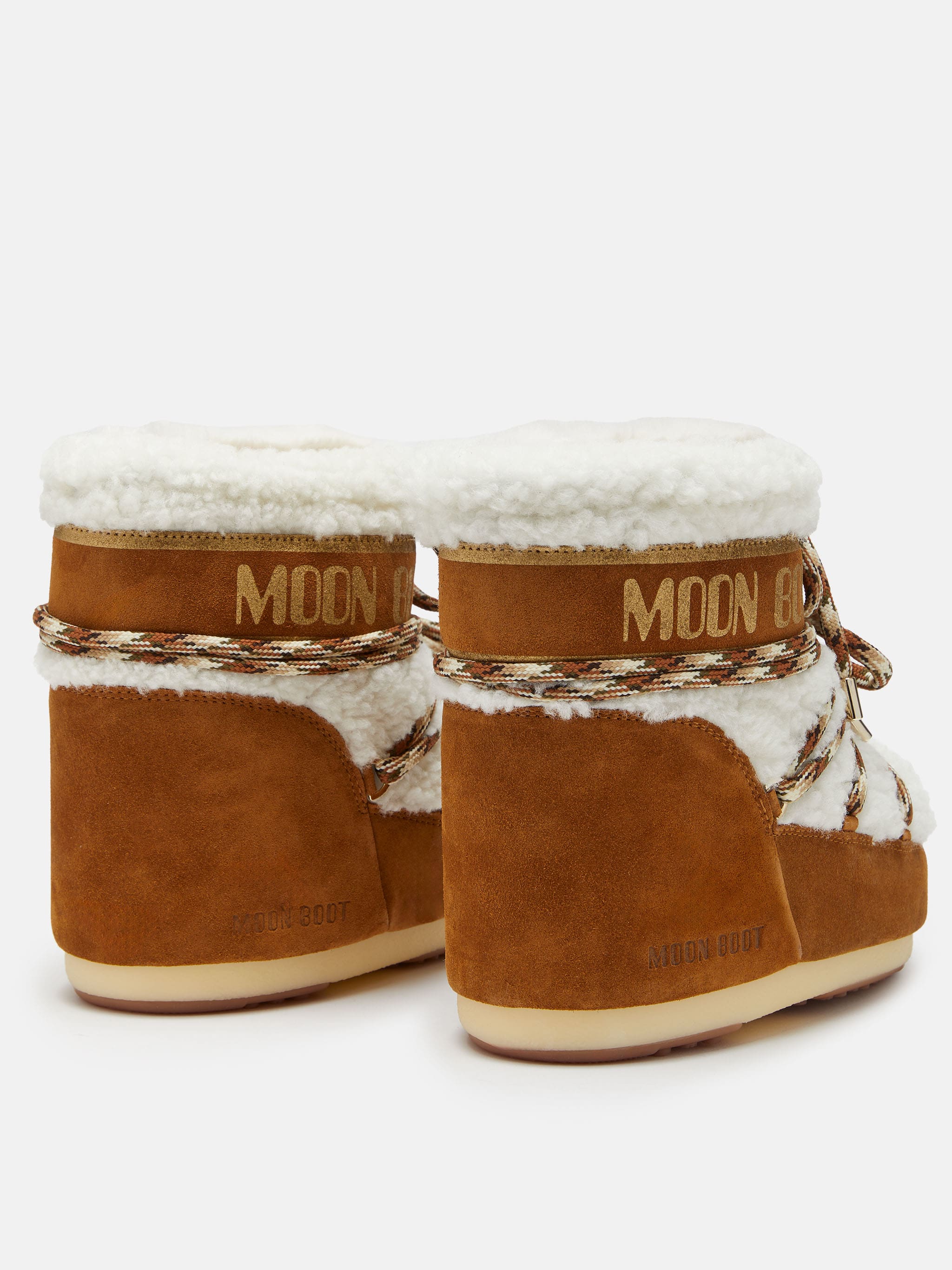 MOON BOOT Stivale Donna LAB69 ICON LOW SHEARLING-Whisky Off White