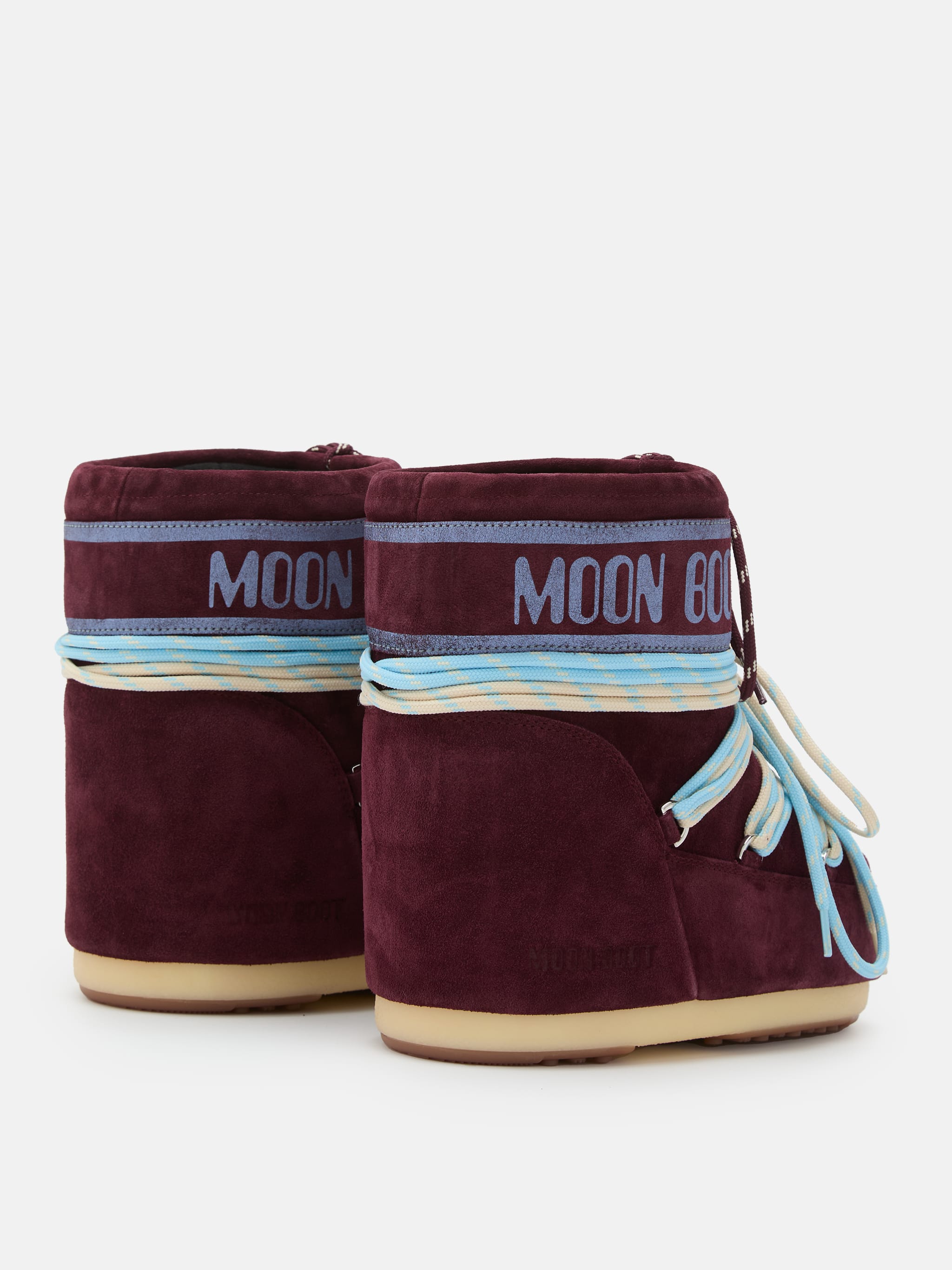 MOON BOOT Stivale Donna ICON LOW SUEDE LACES-Burgundy