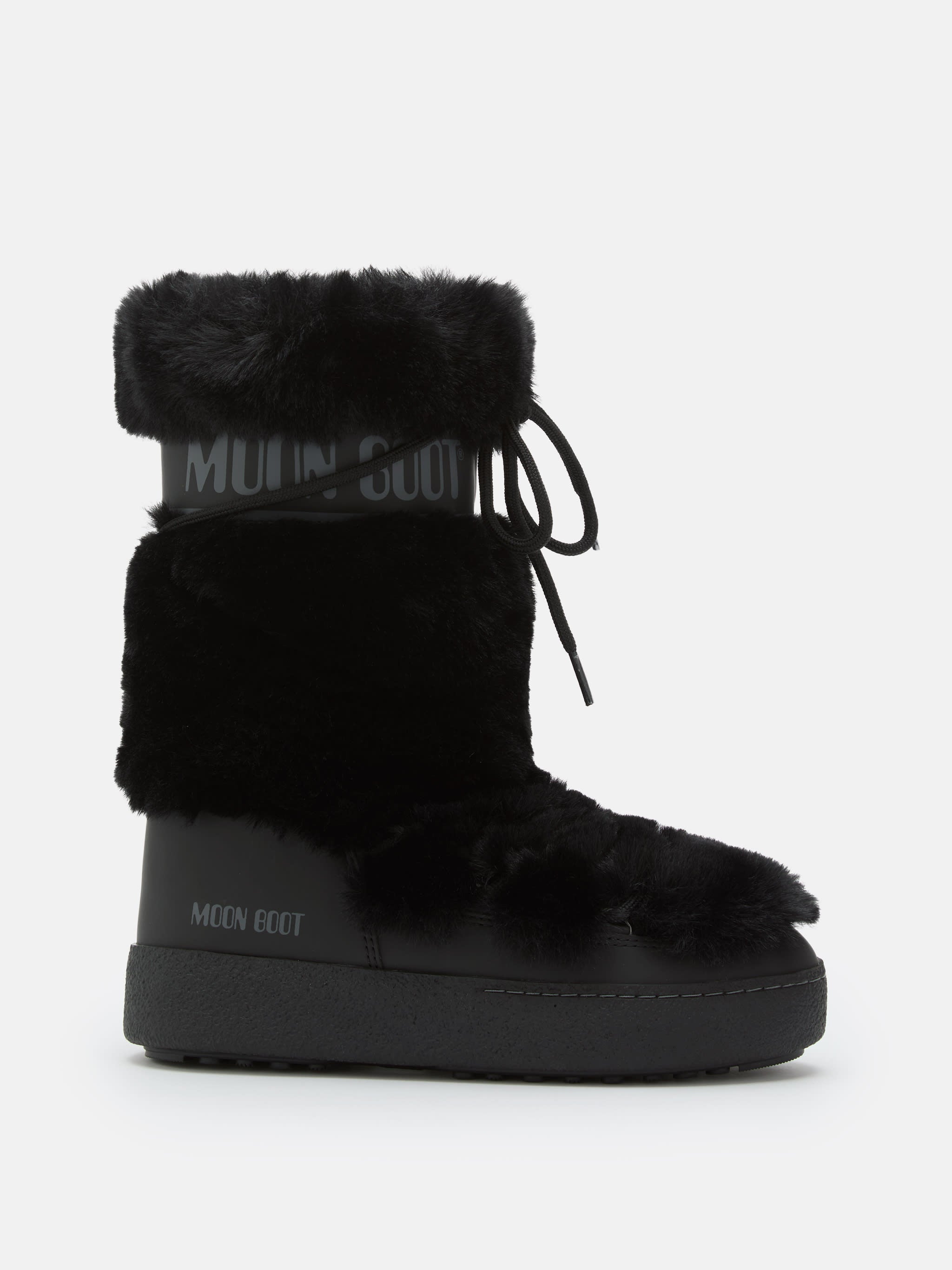 MOON BOOT Stivale Donna LTRACK HIGH FAUX FUR-Black