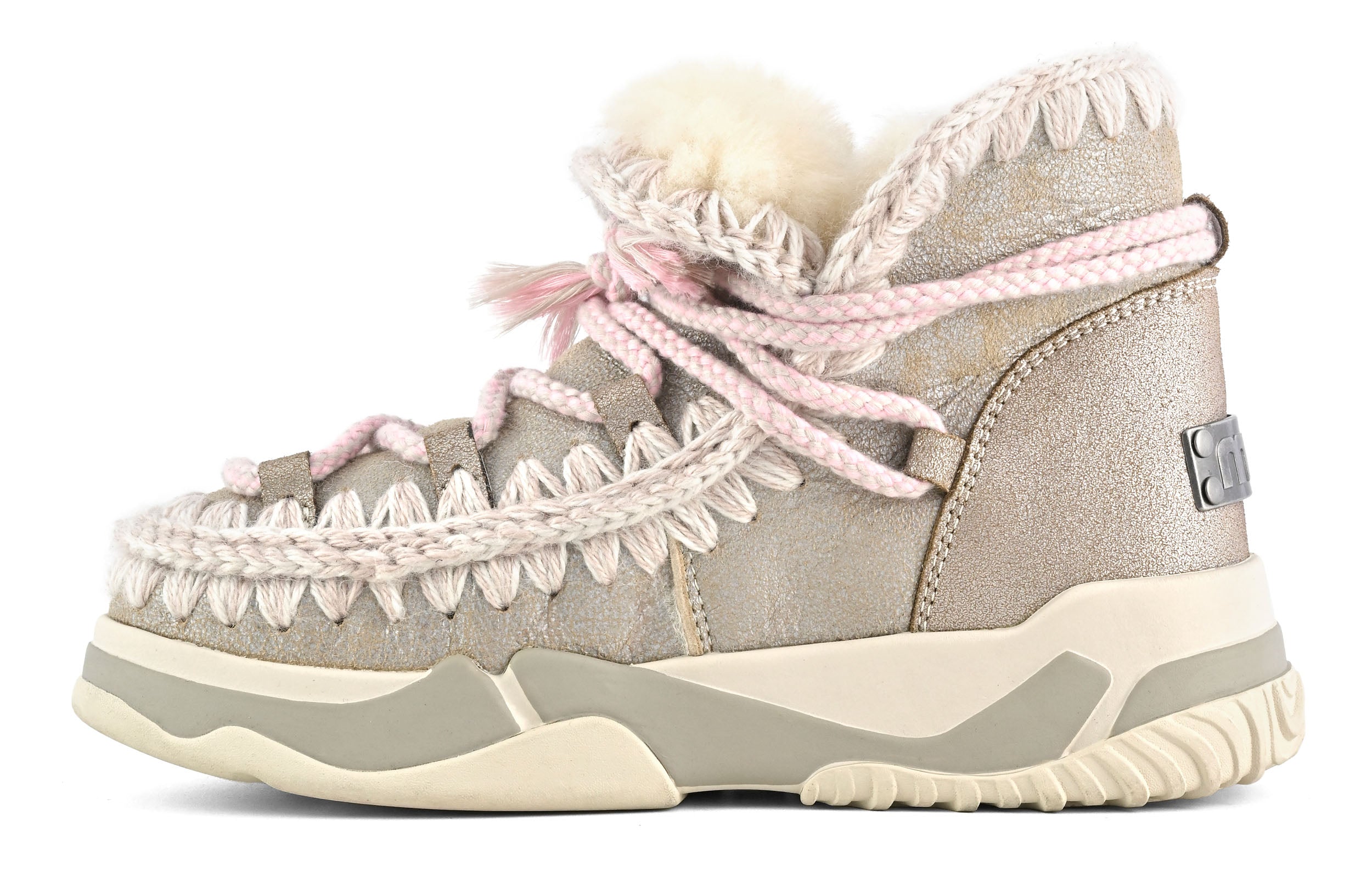 MOU Sneaker Donna Trainer Scoubidoo Lace-Stone Metallic