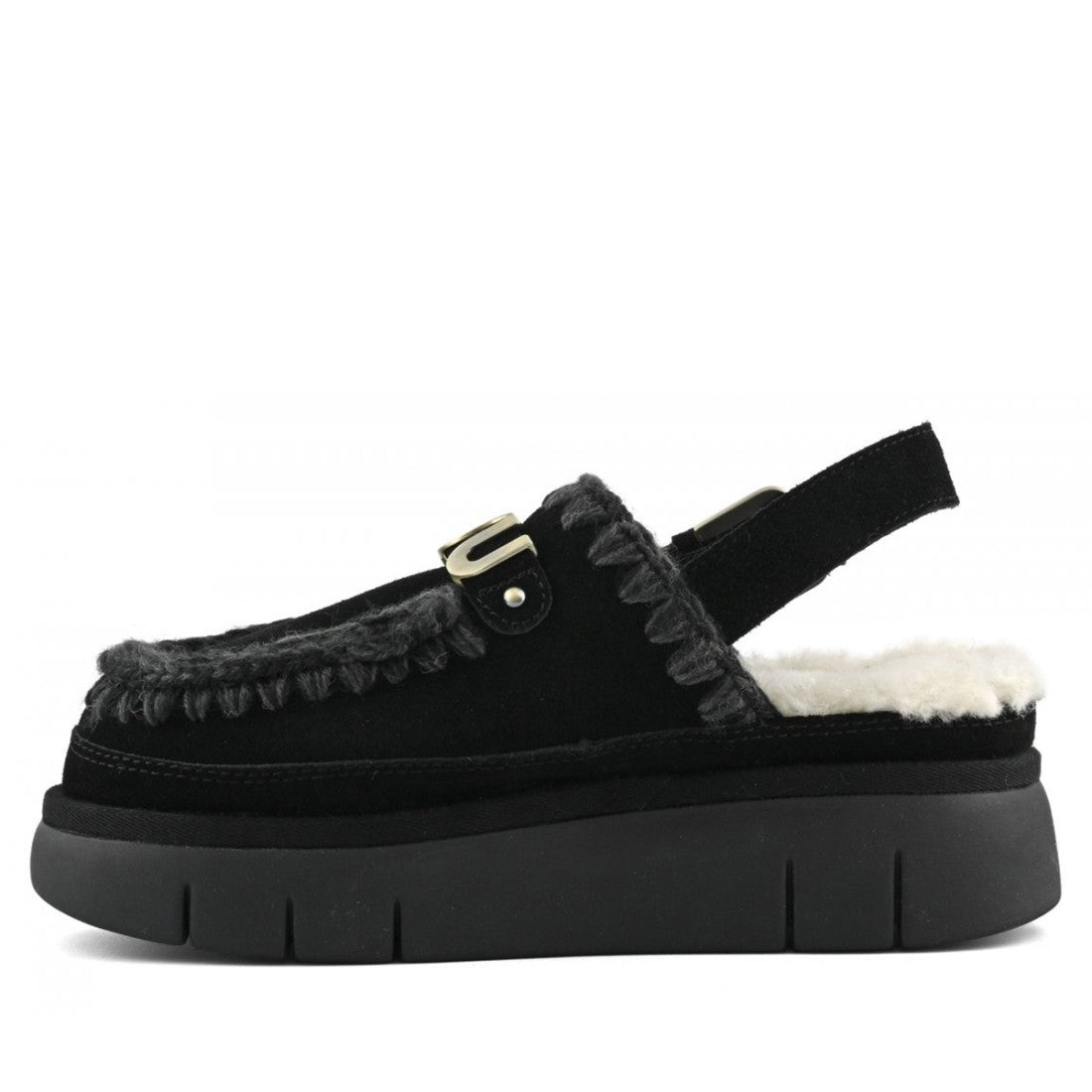 MOU Sabot Donna Bounce Clog Back Strap-Black