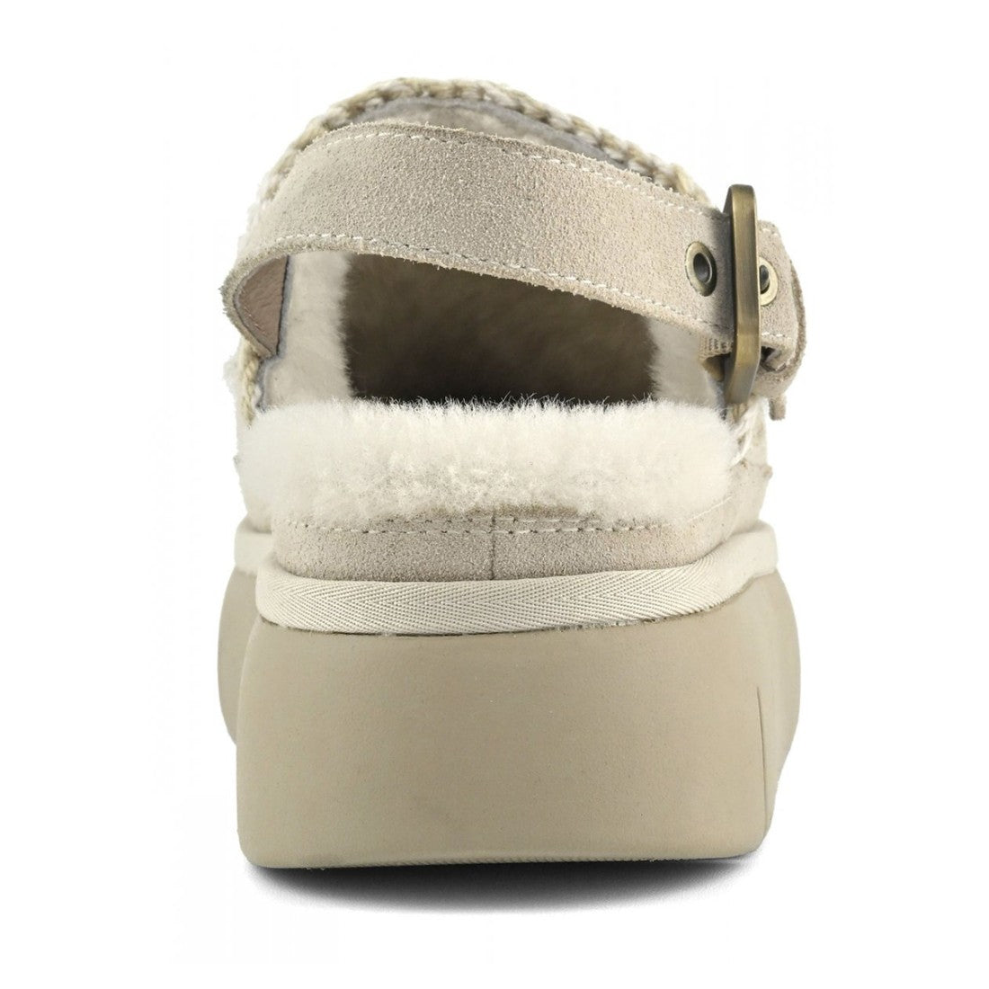 MOU Sabot Donna Bounce Clog Back Strap-Chalk