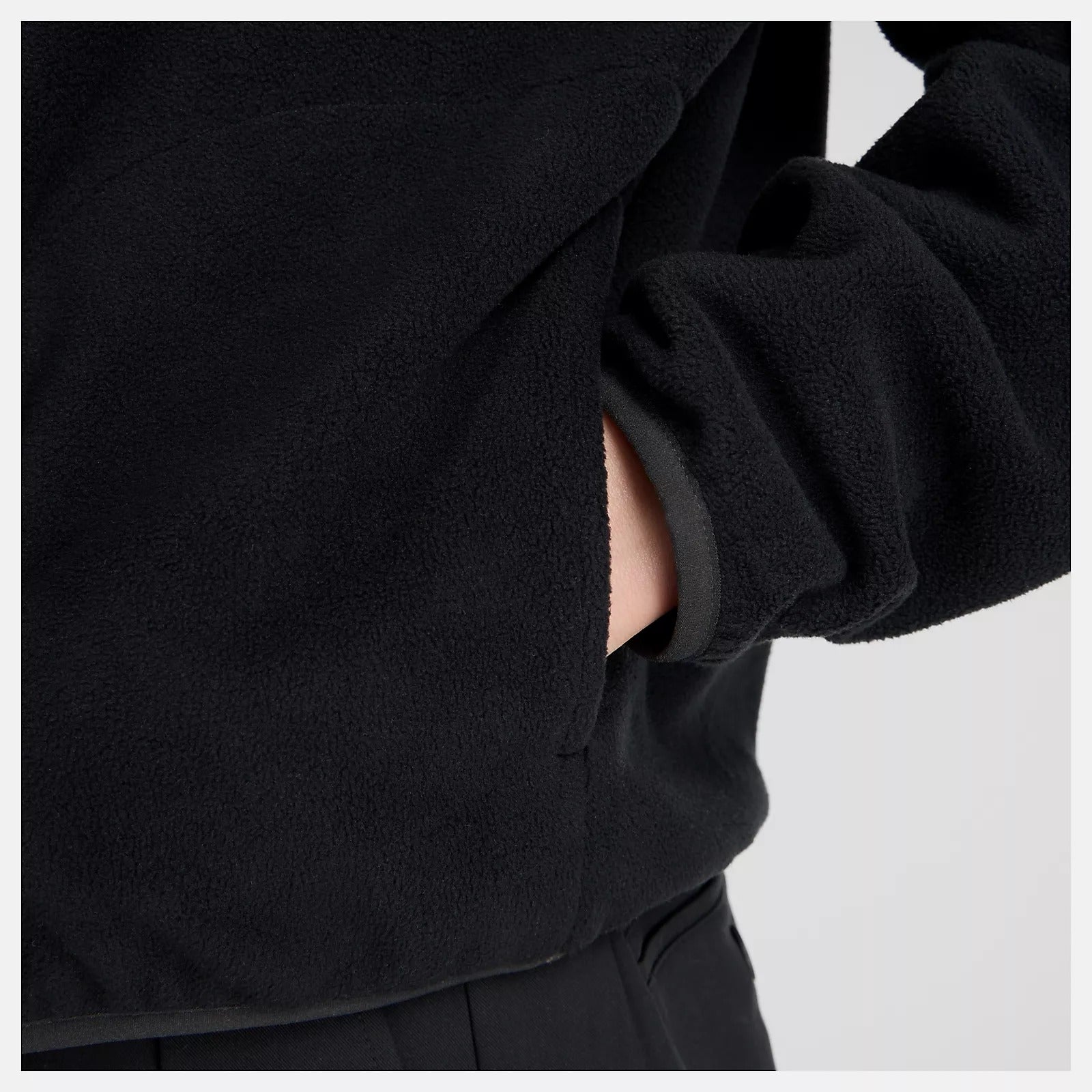 NEW BALANCE Felpa Donna Sport Polar Half Zip-Black