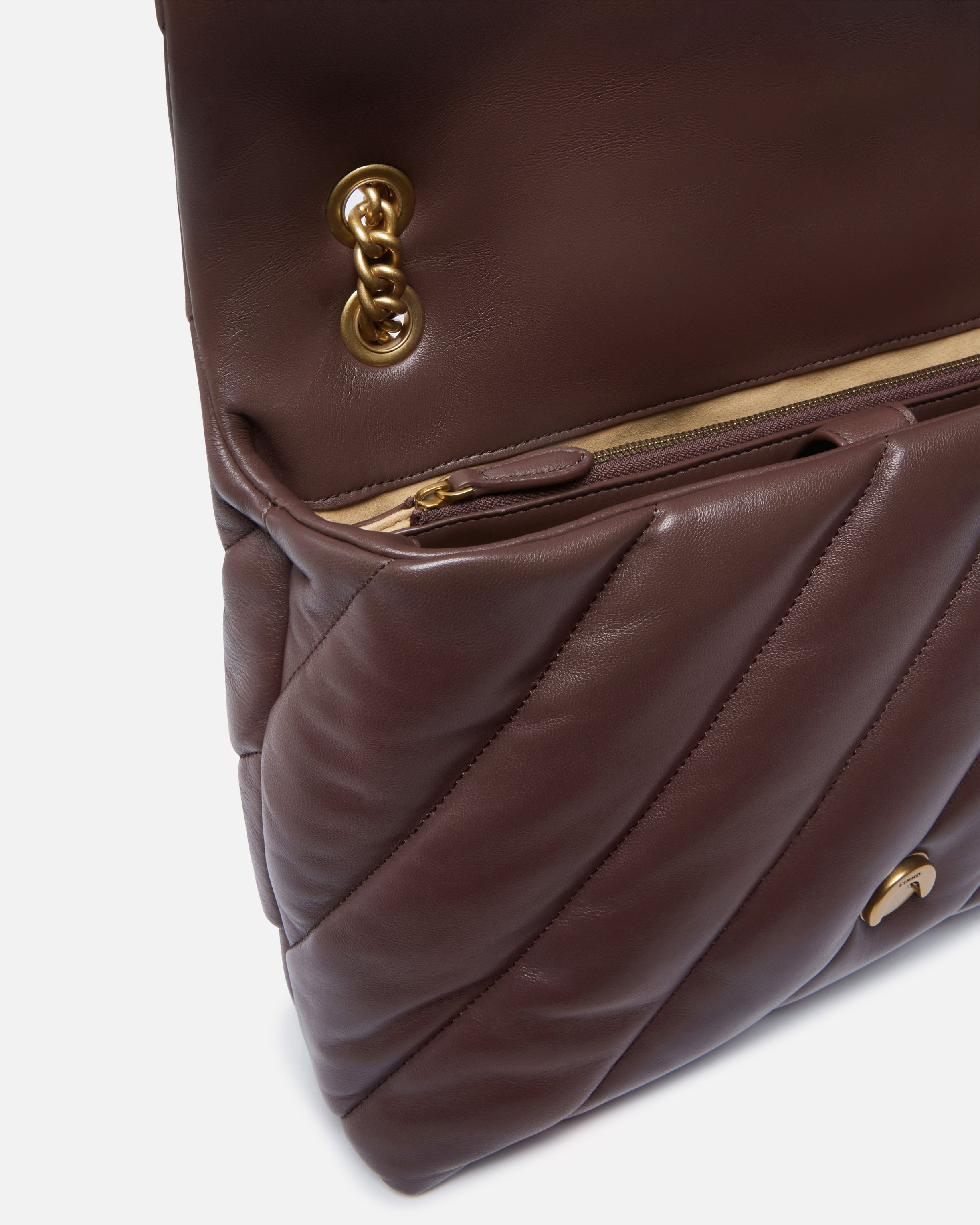 PINKO Borsa Love Puff Big Classic-Marrone Gold