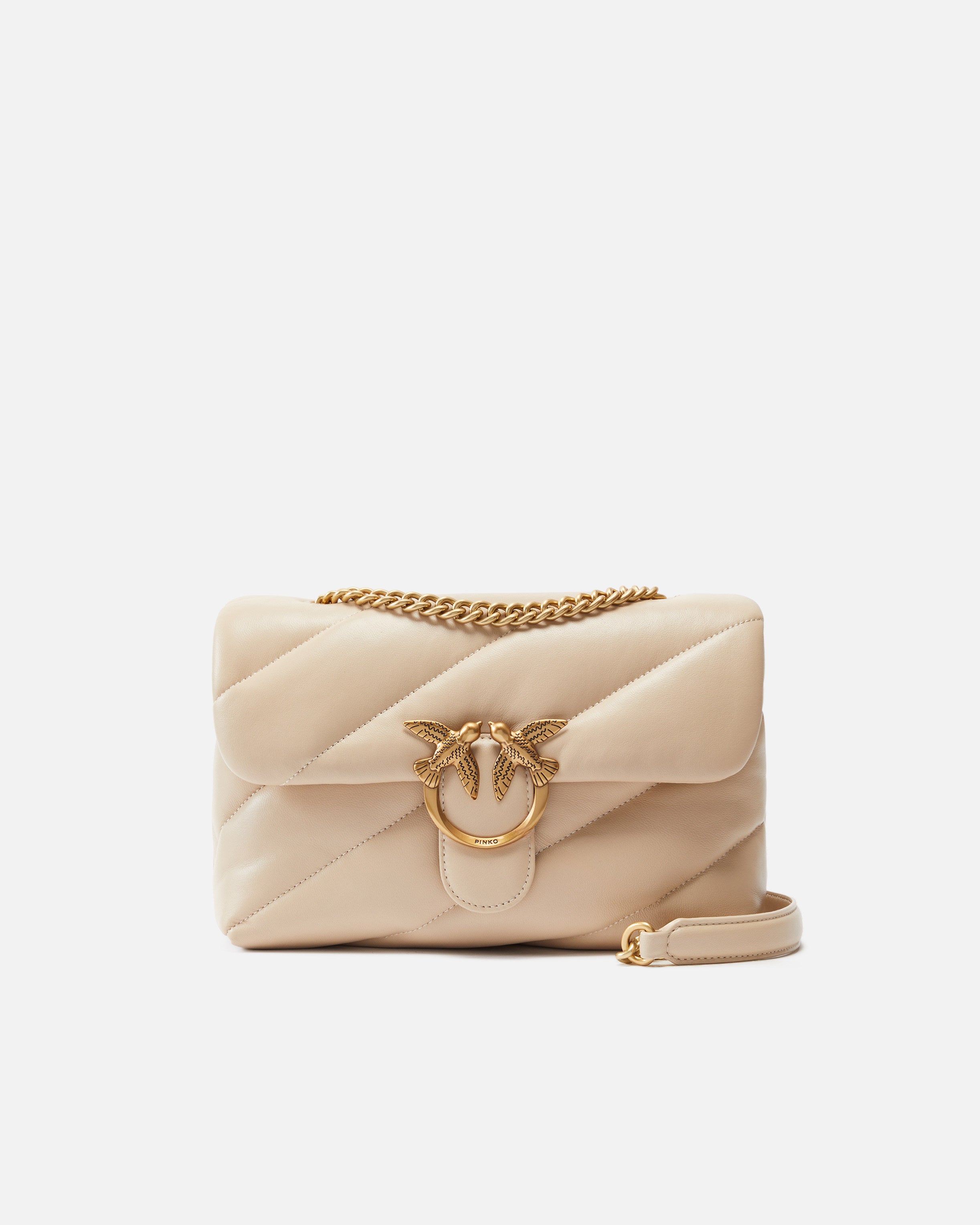 PINKO Borsa Love Puff Classic-Beige Grigio Fumo