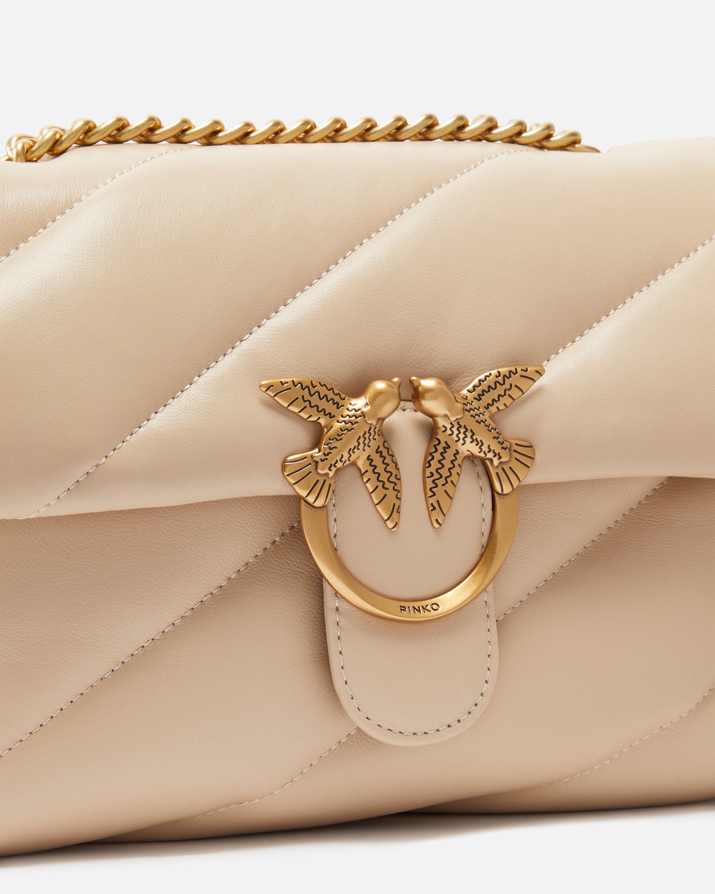 PINKO Borsa Love Puff Classic-Beige Grigio Fumo