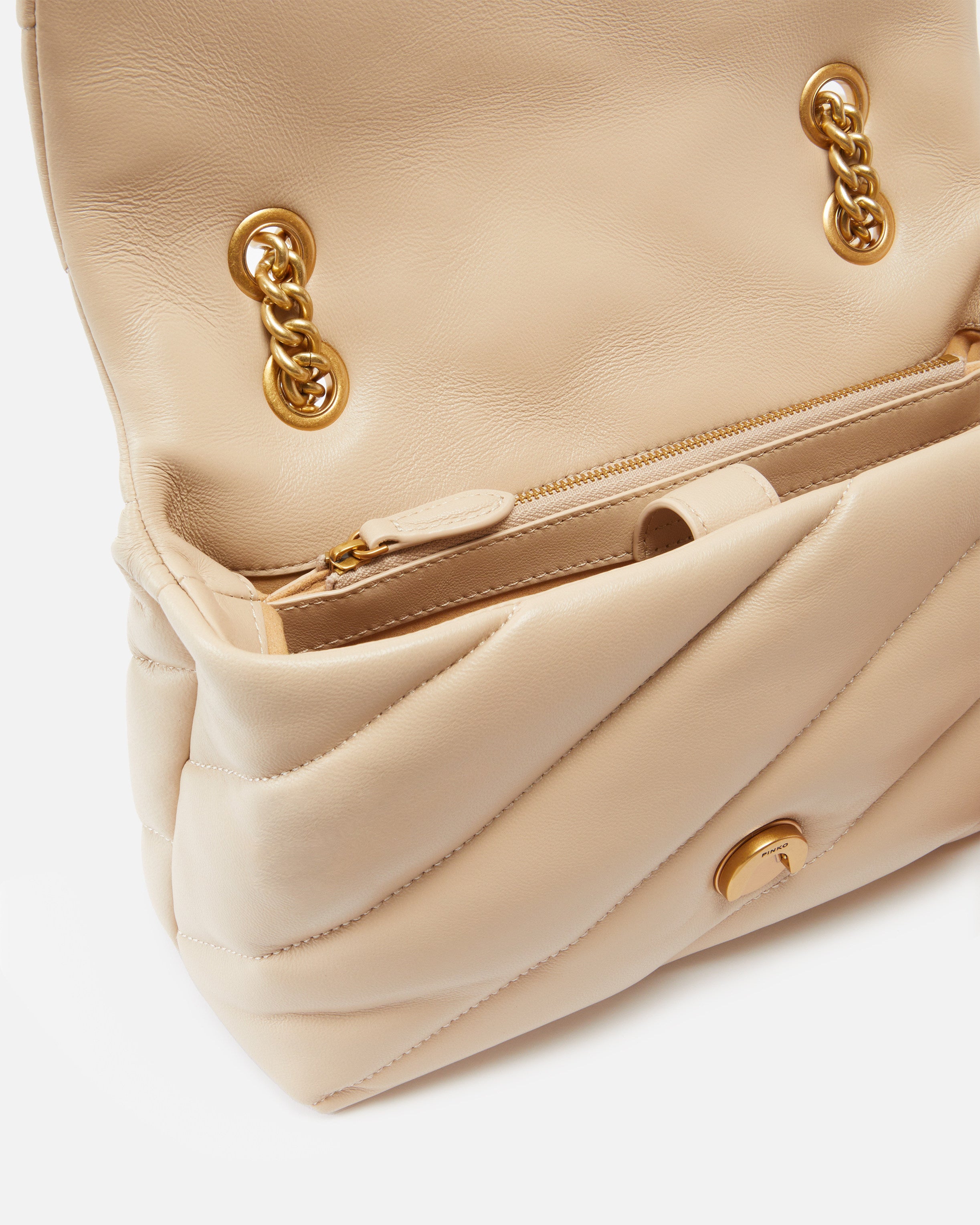 PINKO Borsa Love Puff Classic-Beige Grigio Fumo