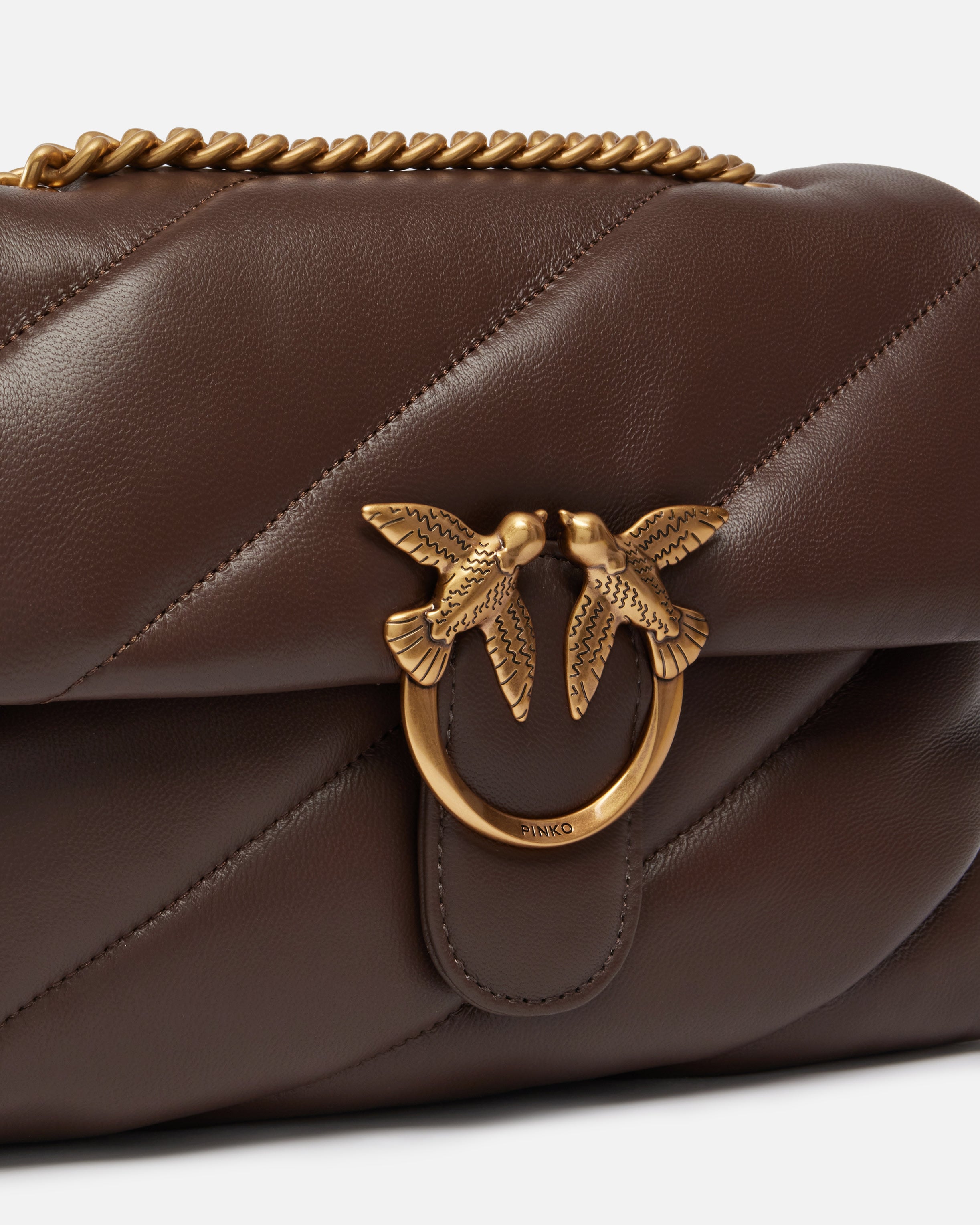 PINKO Borsa Flat Classic-Blu Indaco Gold
