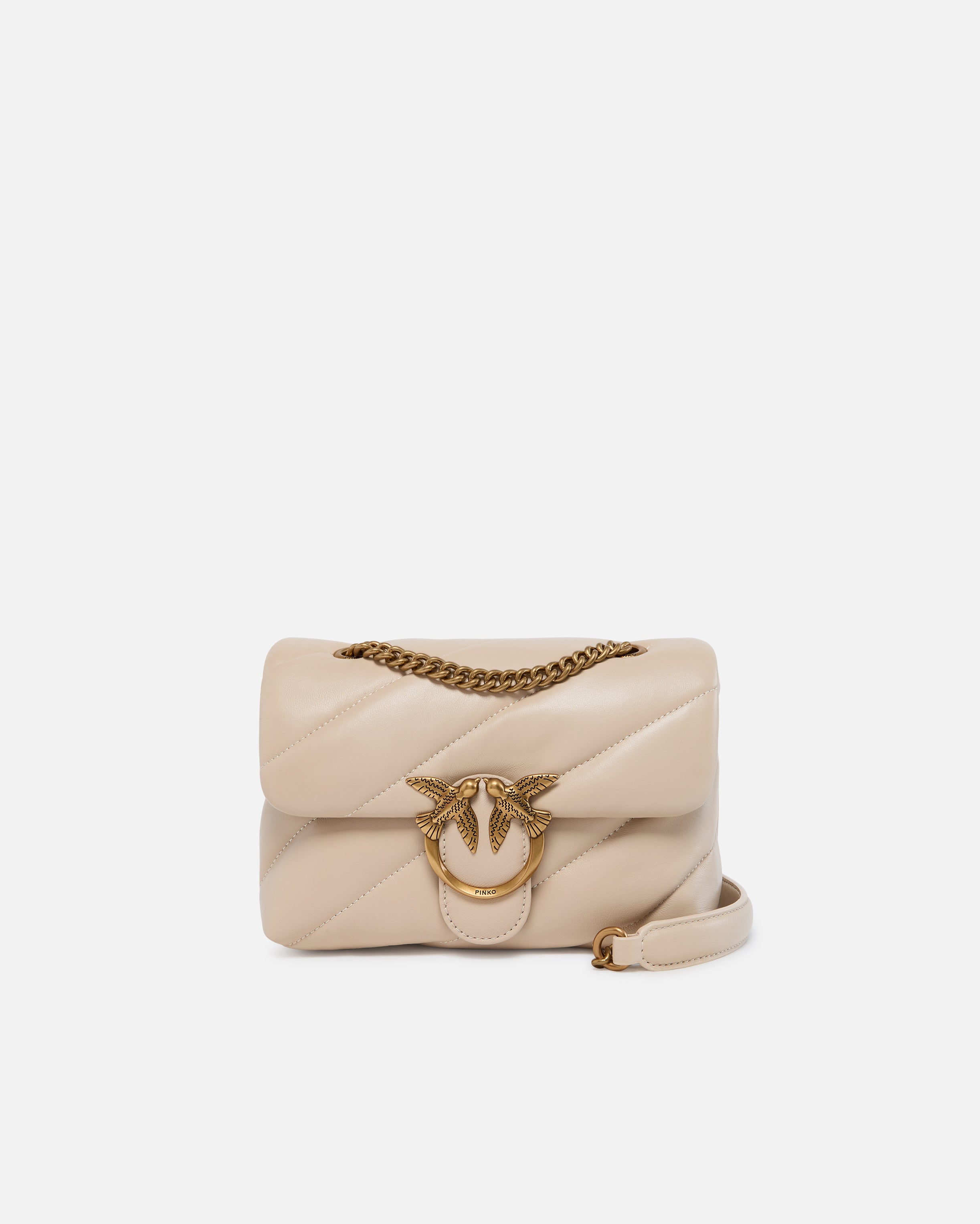 PINKO Borsa Love Puff Mini Classic-Beige Grigio Fumo